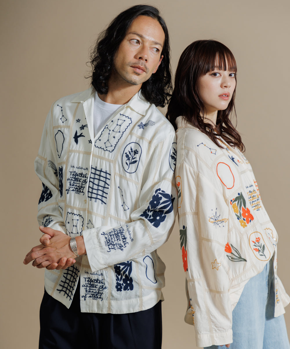 MEN , WOMEN】LEIN パッチワーク刺繍シャツ – AMERICAN RAG CIE