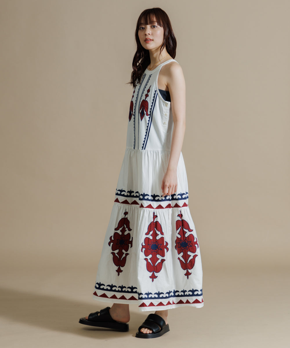 WOMEN】LEIN 幾何学柄アップリケ刺繍ワンピース – AMERICAN RAG CIE