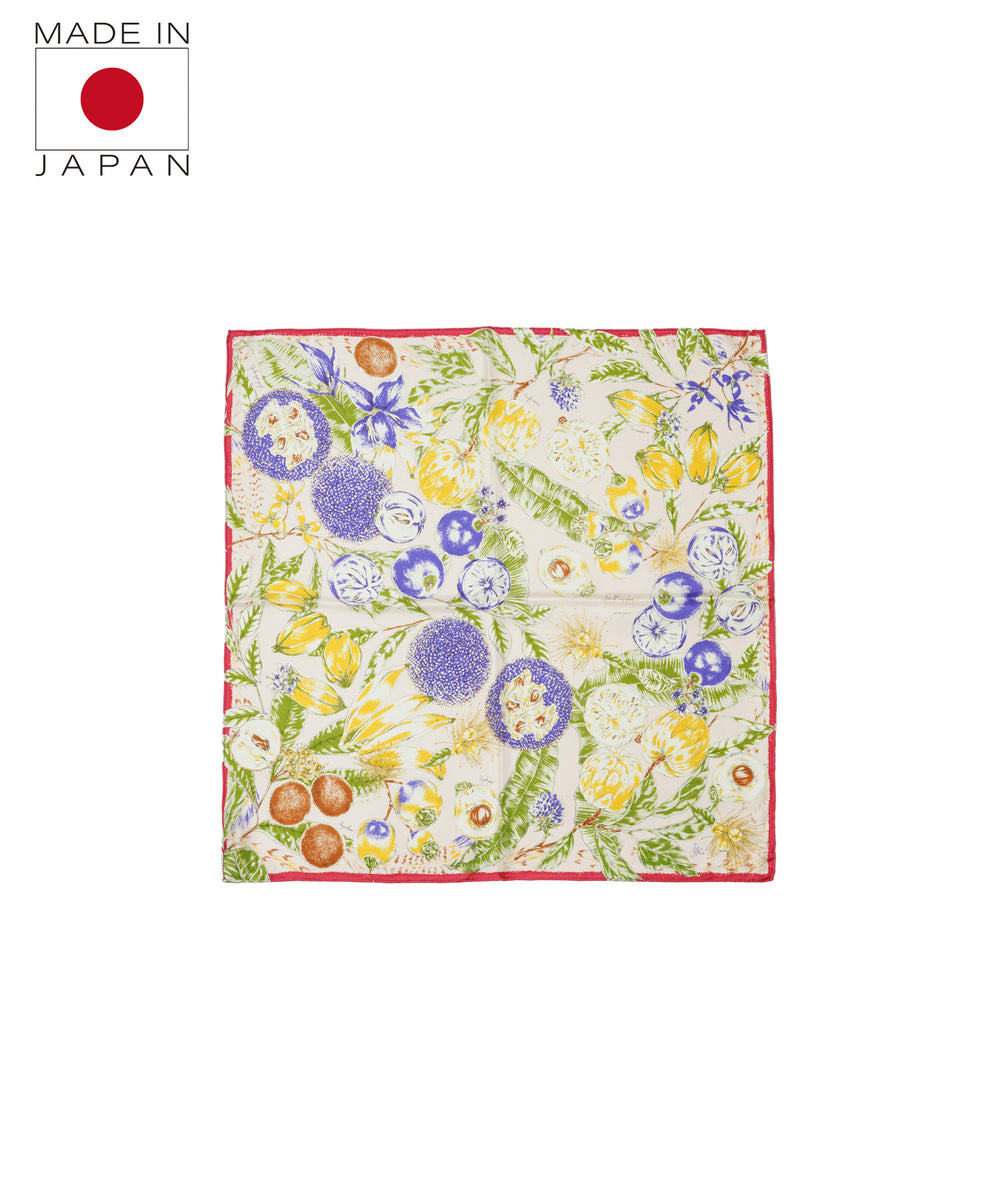 WOMEN】manipuri シルクスカーフ65 ジャングルフルーツ