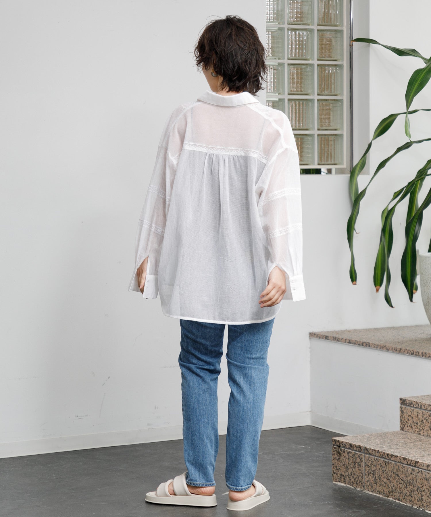 WOMEN】コットンネット刺繍シャツ – AMERICAN RAG CIE