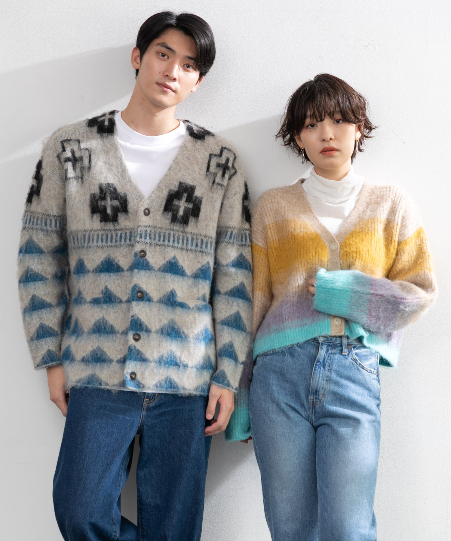 WOMEN】シャギーグラデーションショートカーディガン – AMERICAN