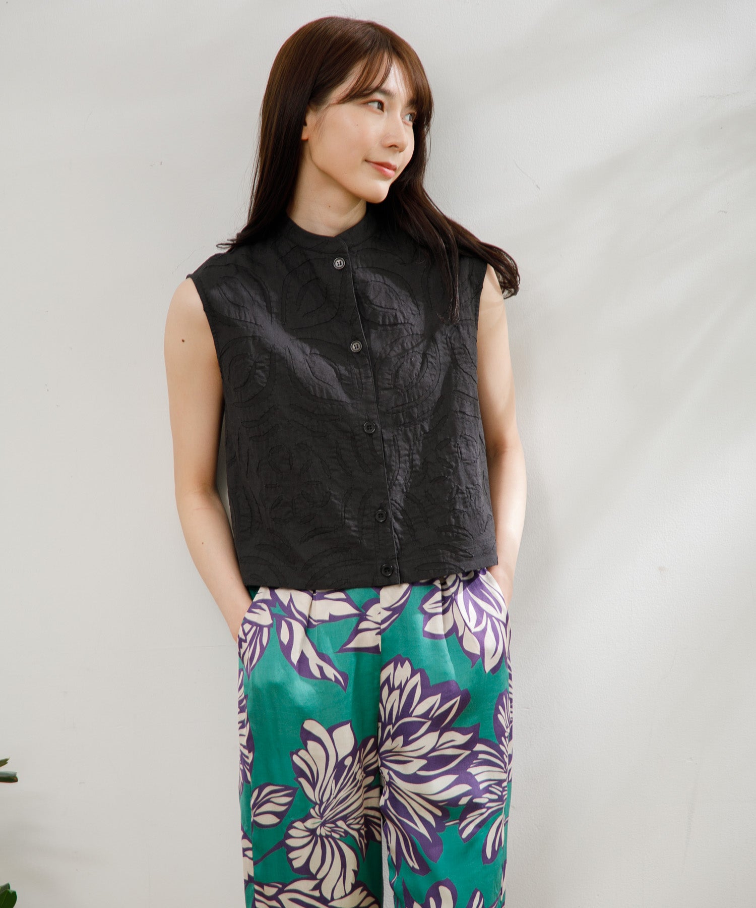 ベスト ジレ LEIN ハンドステッチ総柄ベスト レディース WOMEN】LEIN ハンドステッチ総柄ベスト – AMERICAN RAG CIE