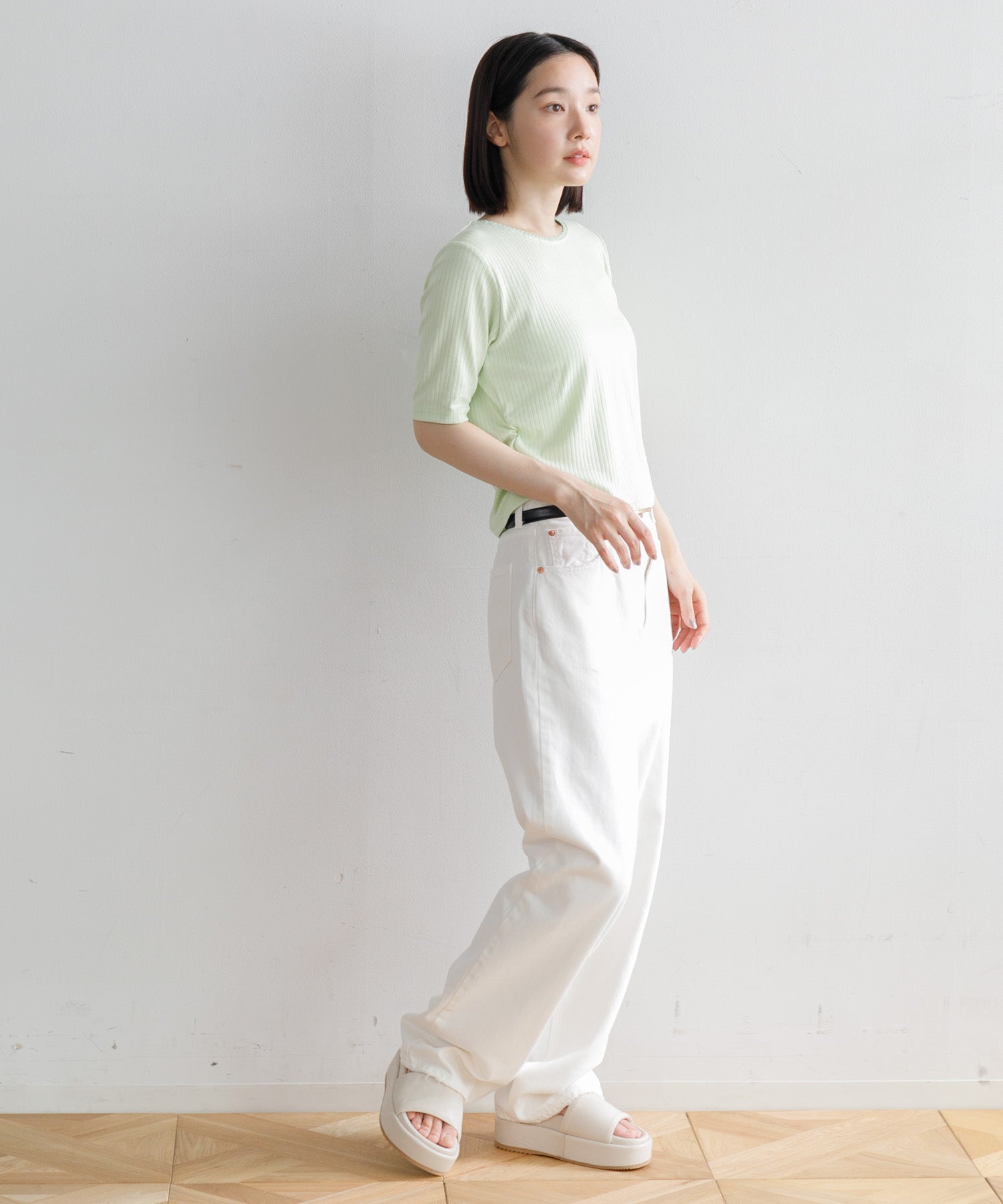 tシャツ 「ARC」ピコレース5分袖トップス レディース WOMEN】ARC ピコレース5分袖トップス – AMERICAN RAG CIE