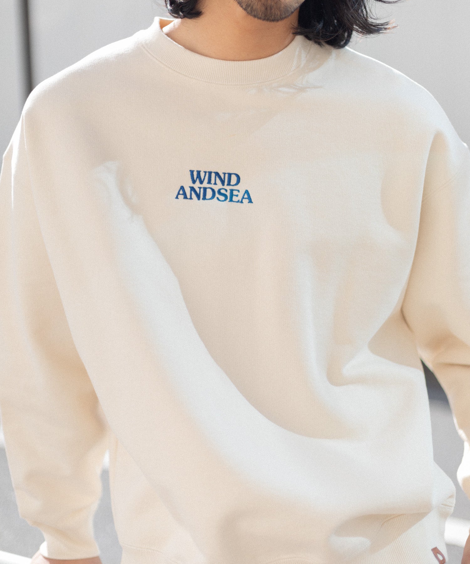 トップス WIND AND SEA DAMAGED CREW NECK XL TX407GD Mix - Long Sleeve Heavy Thermal Crew Neck – Los