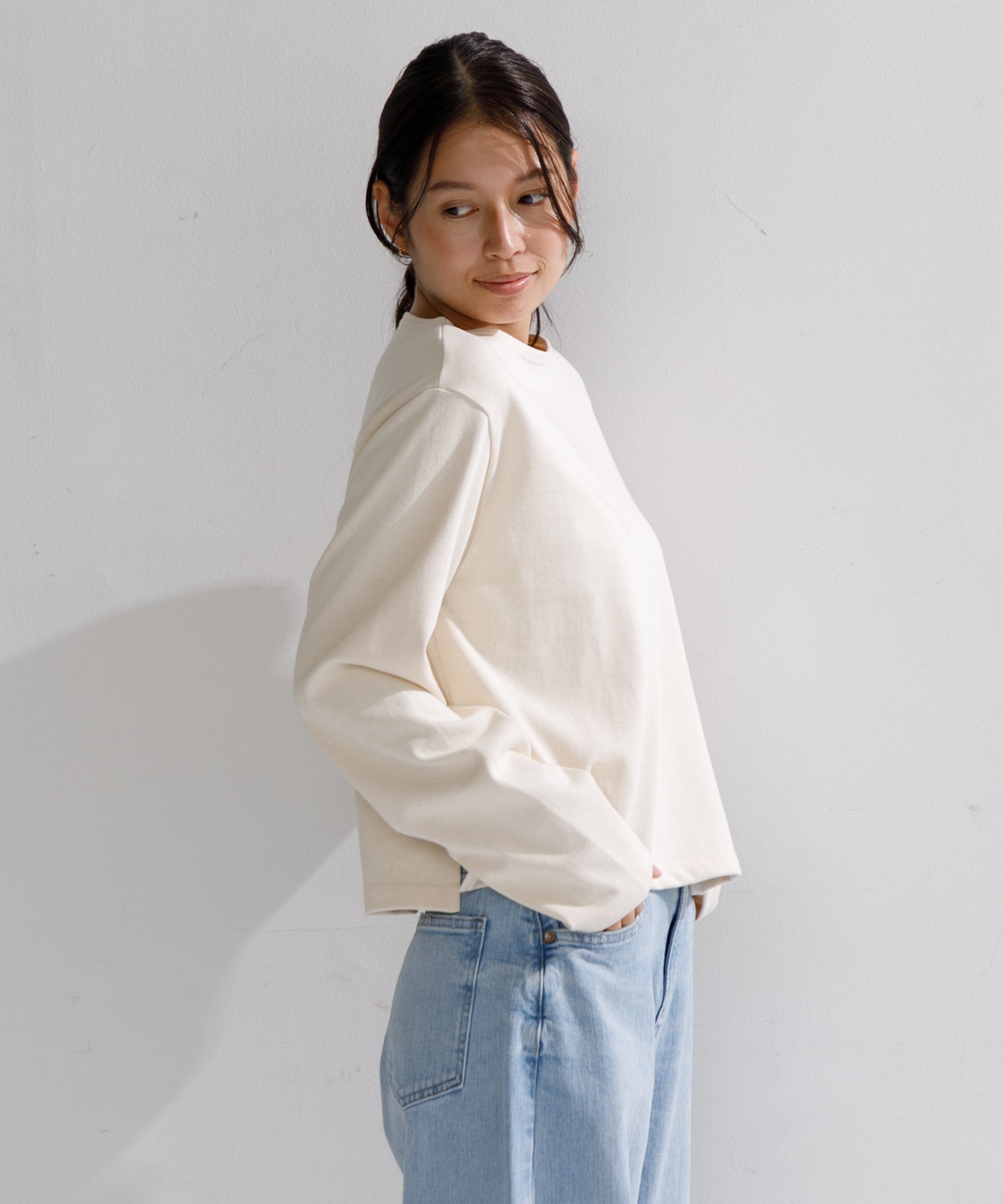 WOMEN】ORCIVAL BOAT NECK L/S CROPPED P.O. – AMERICAN RAG CIE