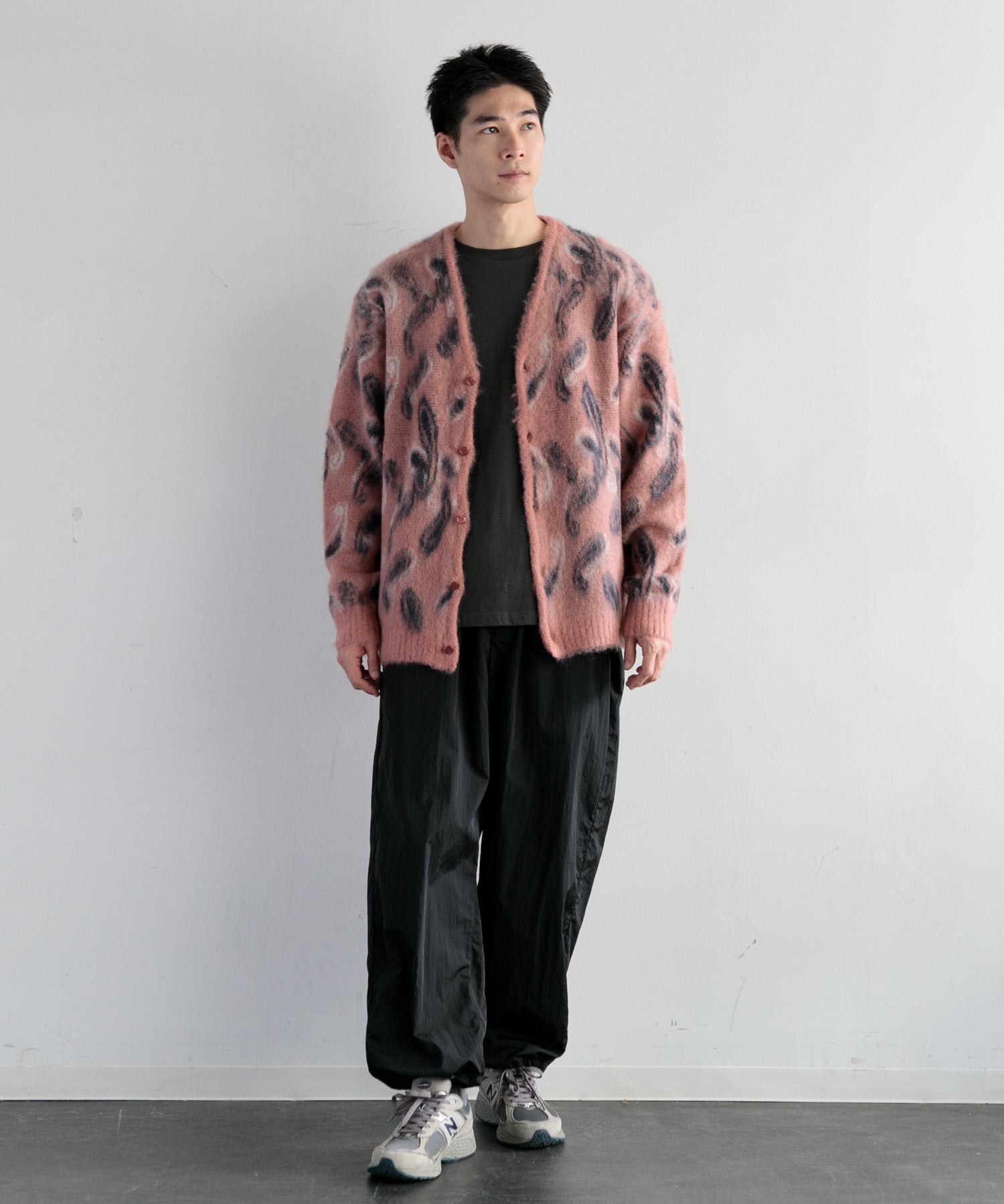 【超希少】　Needles モヘヤ　カーディガン　ペイズリー　XL ピンク ニードルズ/Needles Mohair Cardigan - Paisley [トップス