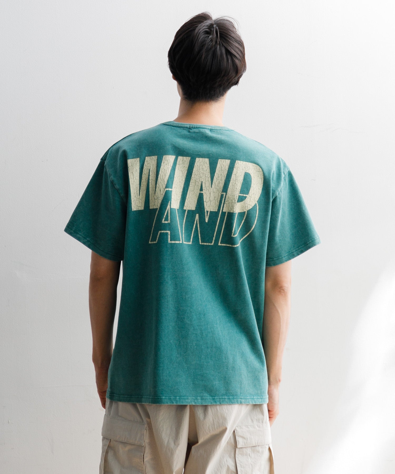 WIND AND SEA Crack-P-Dye Tシャツ チャコール WIND AND SEA (CRACK-P-DYE) S/S TEE / CHARCOAL_WHITE XLサイズ