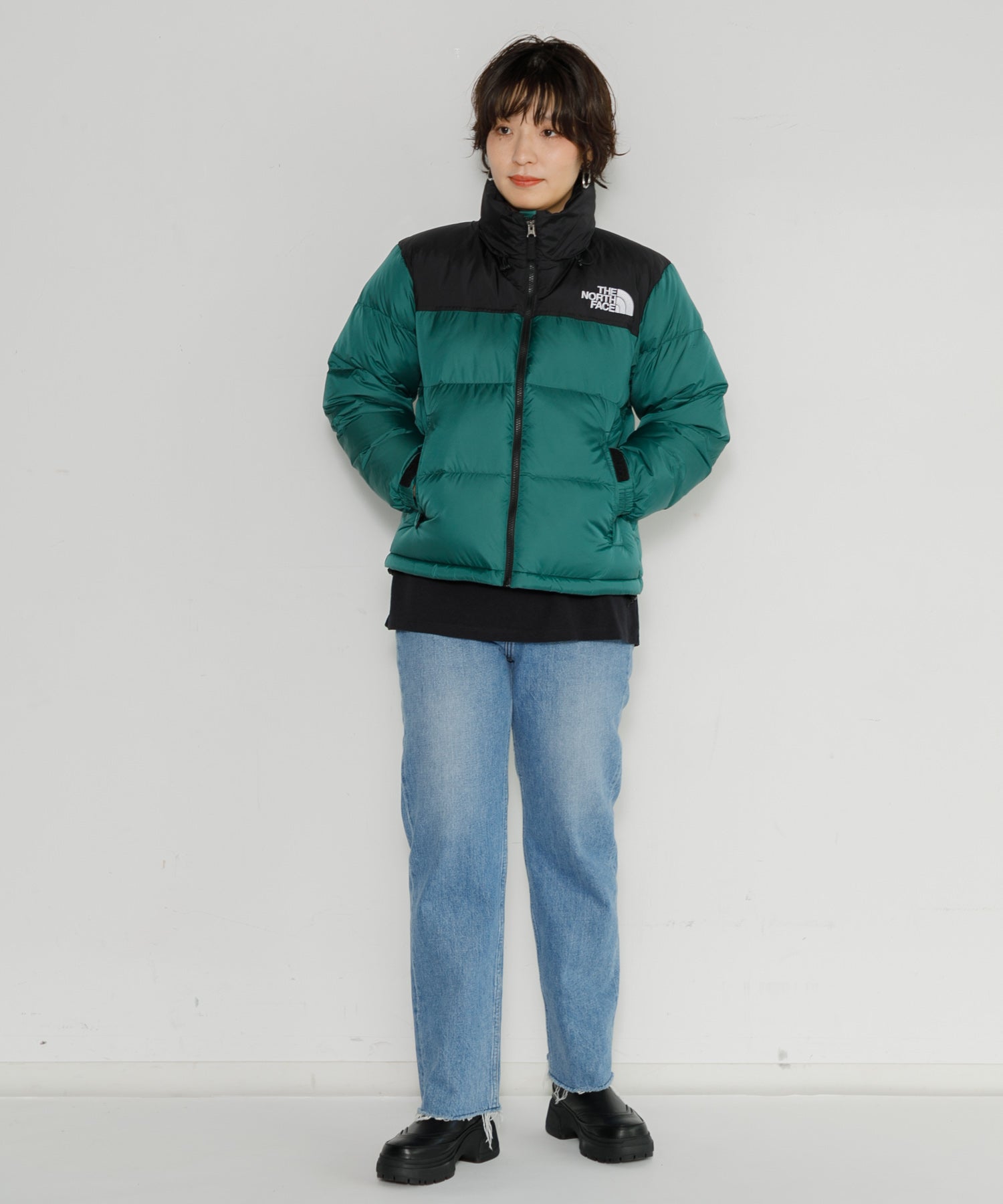 THE NORTH FACE ヌプシジャケット アイスティールICE TEAL Nuptse JKT 