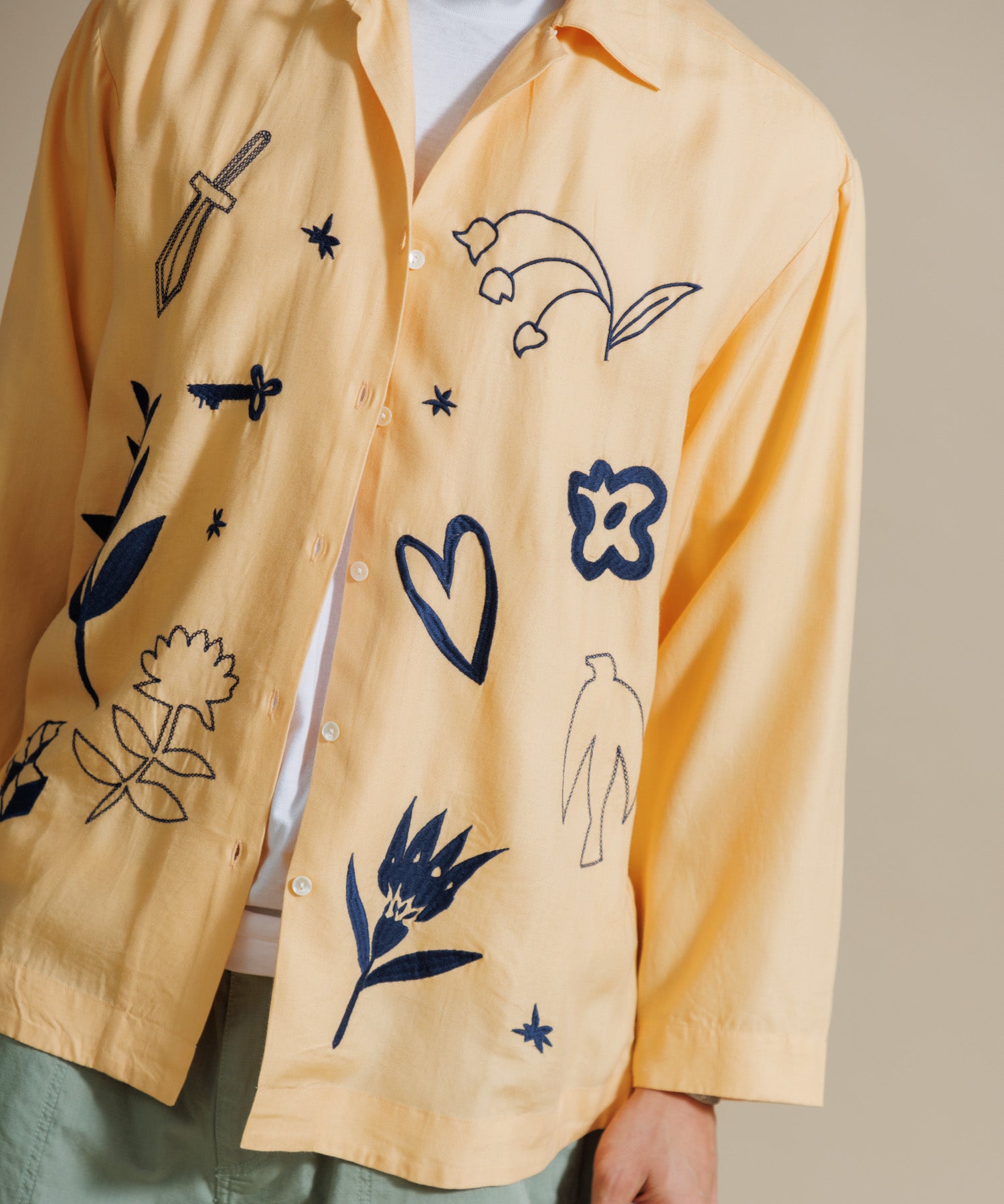 MEN , WOMEN】LEIN お絵描き刺繍シャツ – AMERICAN RAG CIE