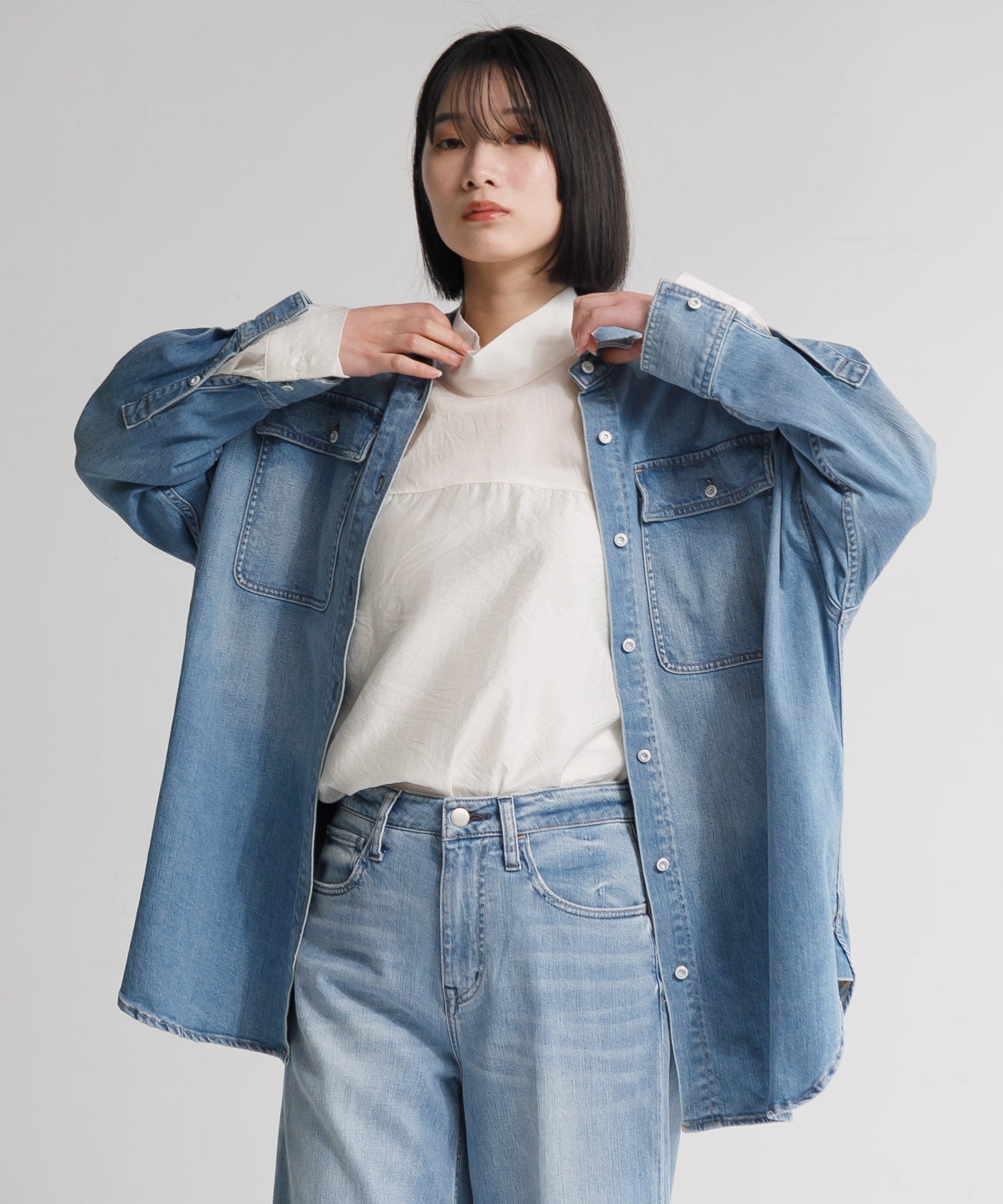 Healthy DENIM◆長袖シャツ/1/コットン/BLU/H689620 WOMEN】Healthy denim Almond H689620 – AMERICAN RAG CIE