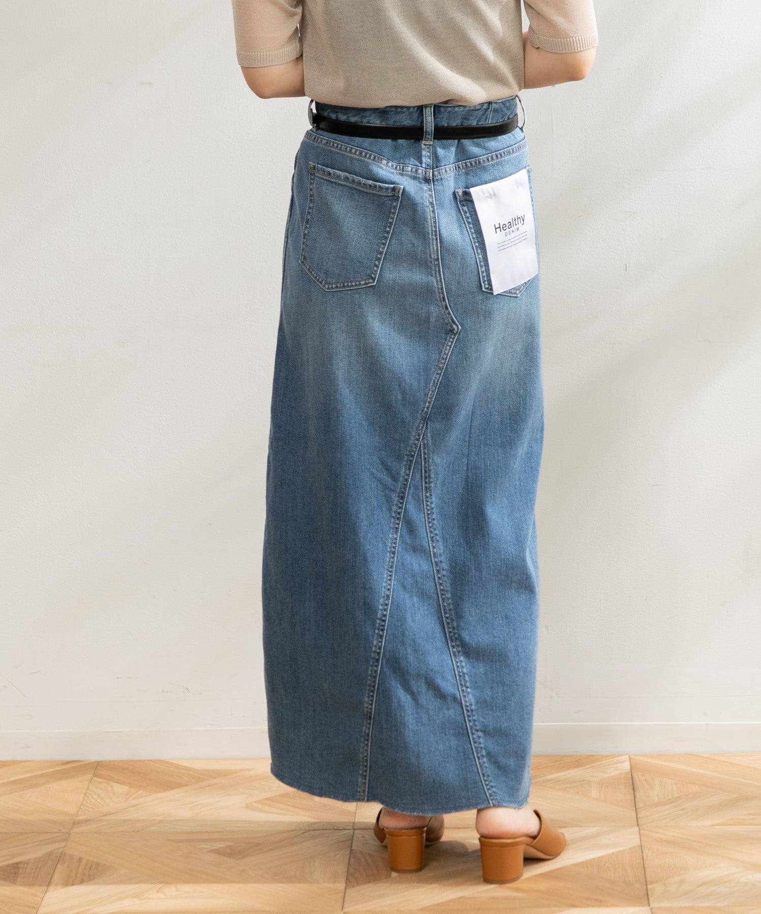 Healthy ヘルシーデニム　デニムロングスカート　0サイズ　完売　新品未使用 Healthy DENIM(ヘルシーデニム)】マキシデニムスカート | human