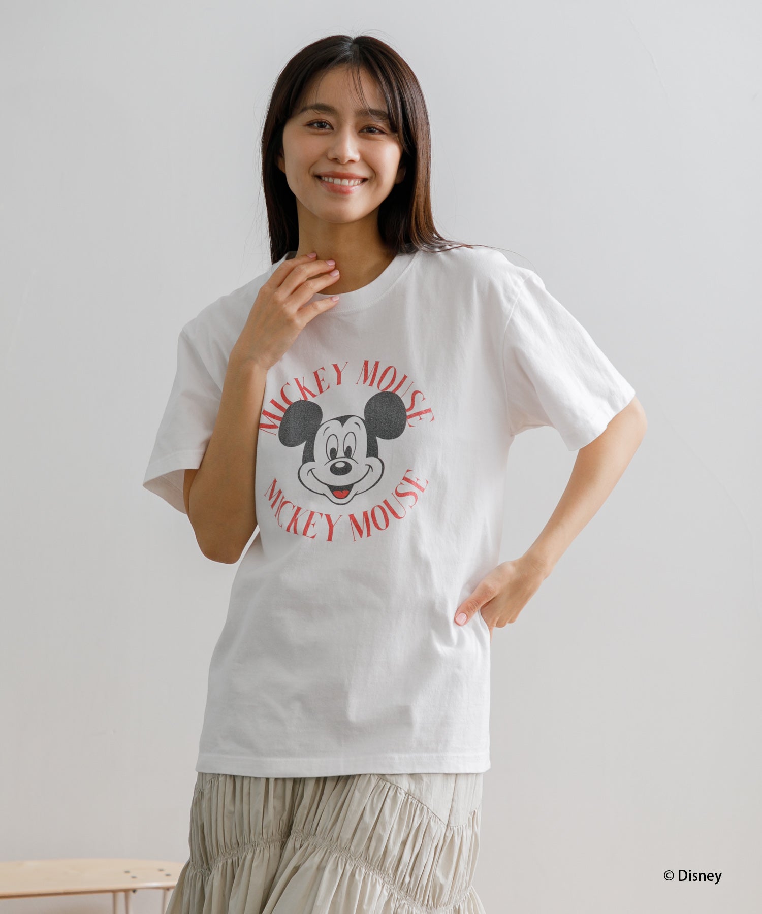 【WOMEN】GOOD ROCK SPEED /【DISNEY】MICKEY / Face Tee