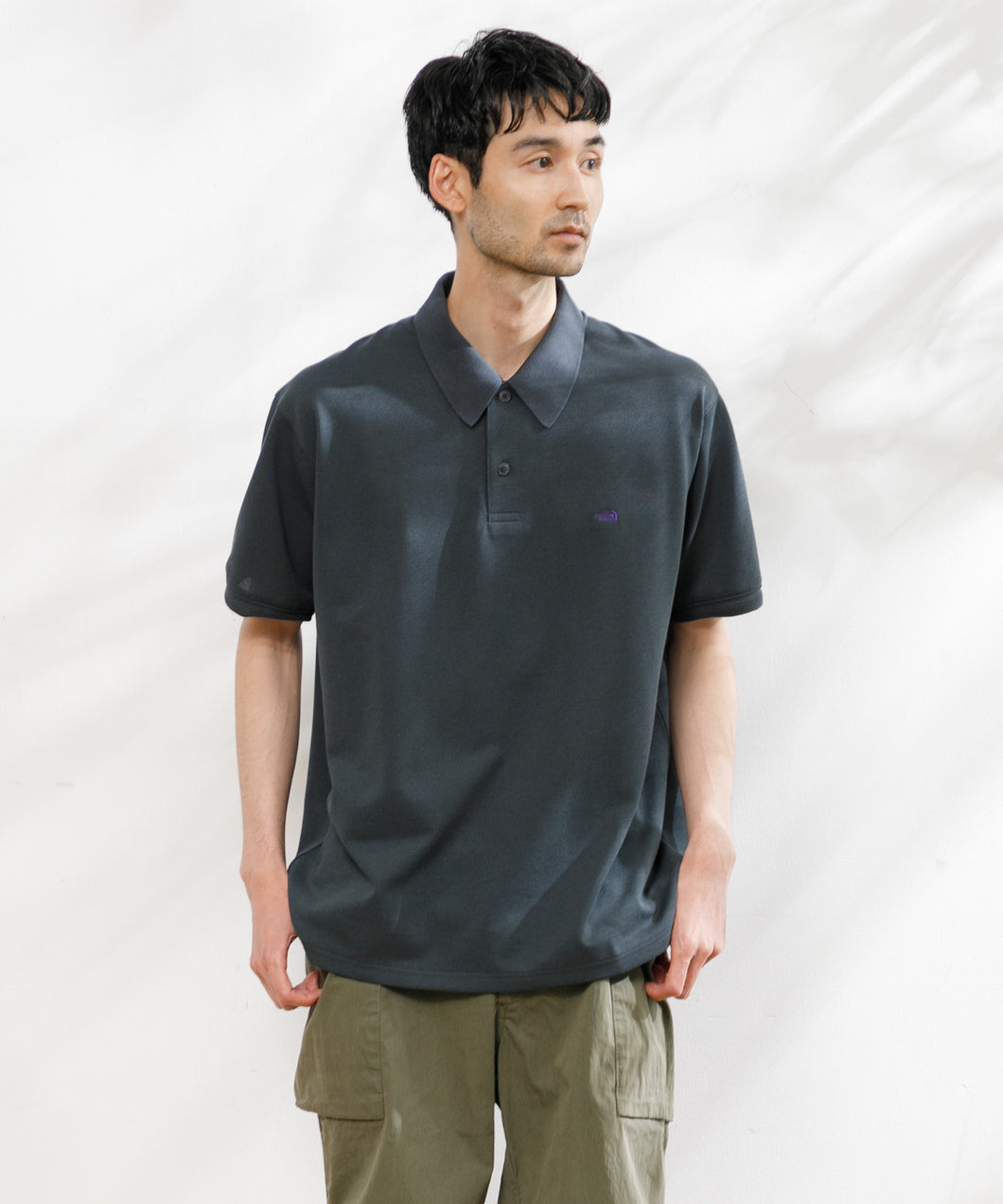 【MEN】THE NORTH FACE PURPLE LABEL Moss Stitch Field Short Sleeve Polo