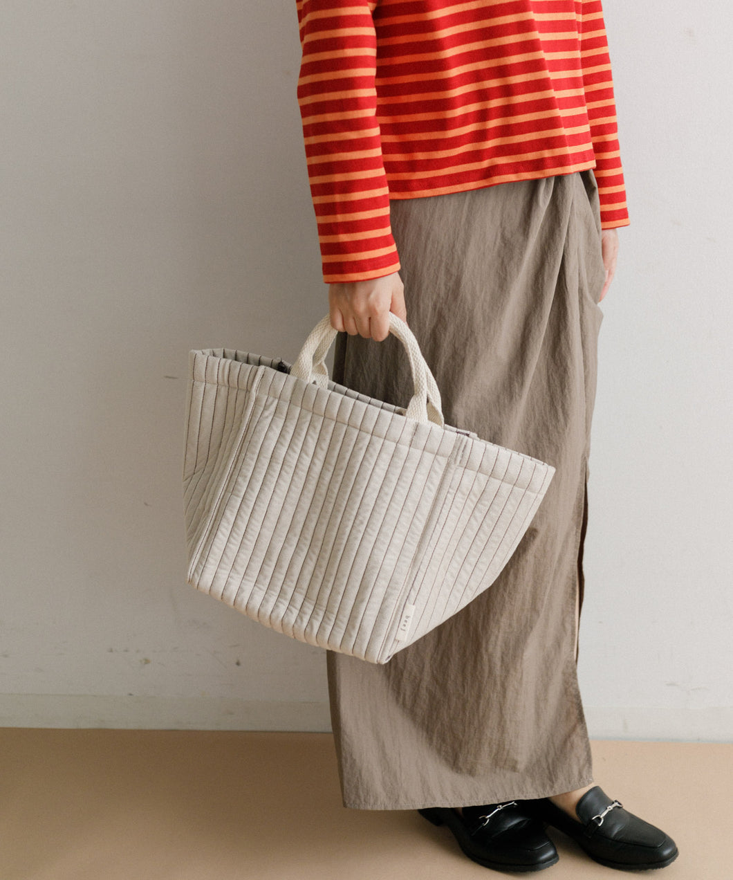 【WOMEN】beej quilting velour totebag