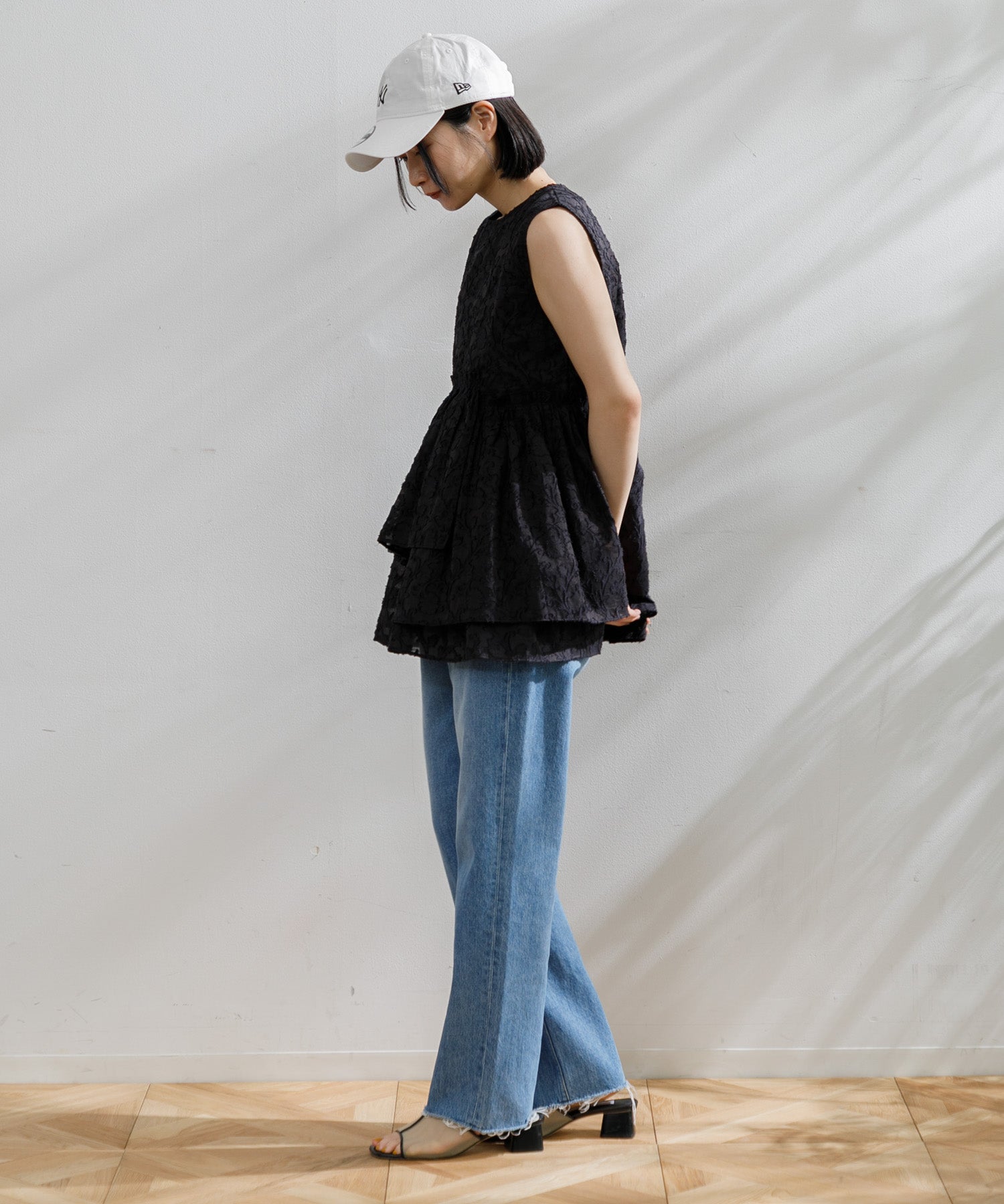 WOMEN】ティアードノースリーブブラウス – AMERICAN RAG CIE