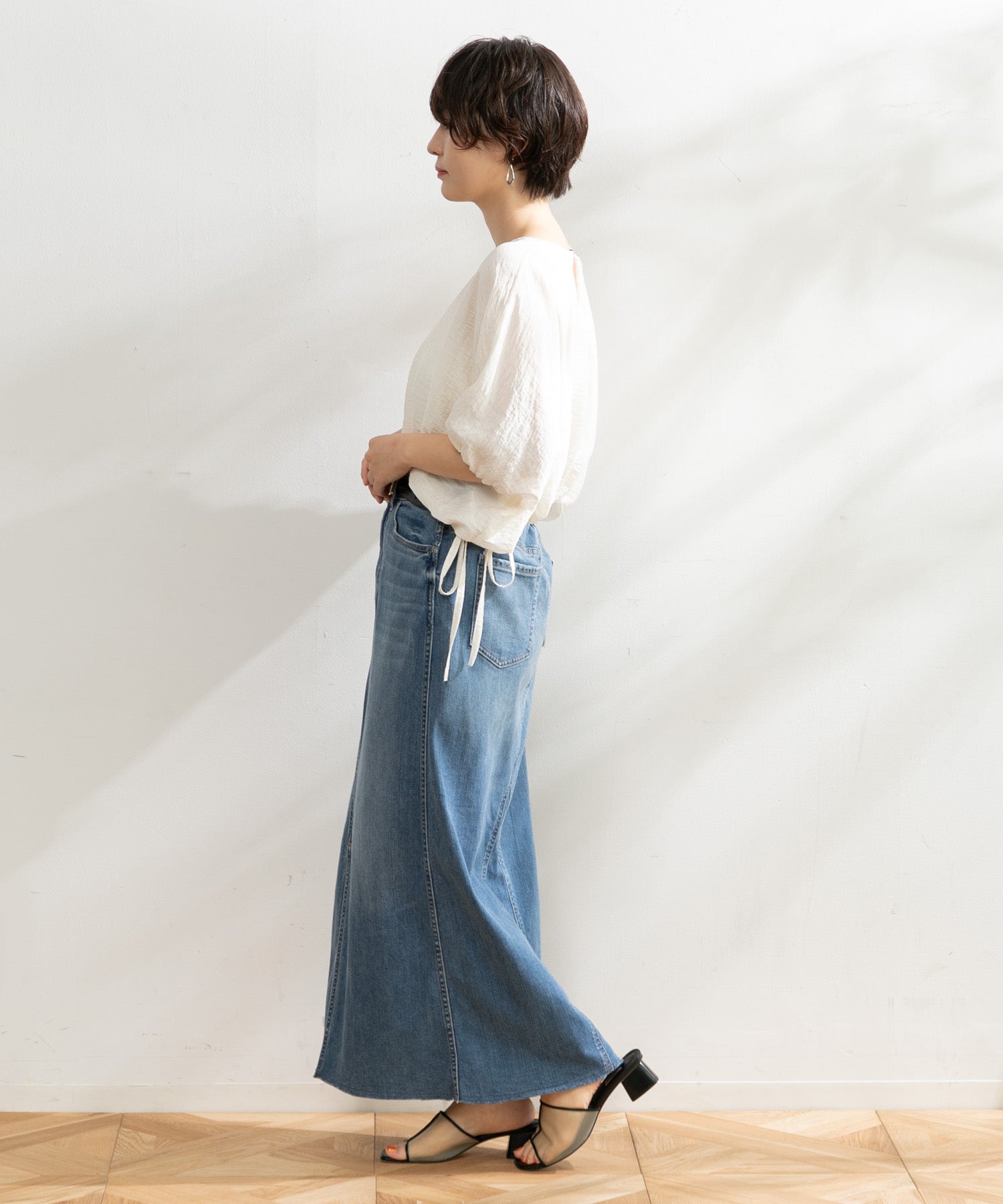 Healthy denim Pear Maxi（デニムスカート）｜Healthy denim
