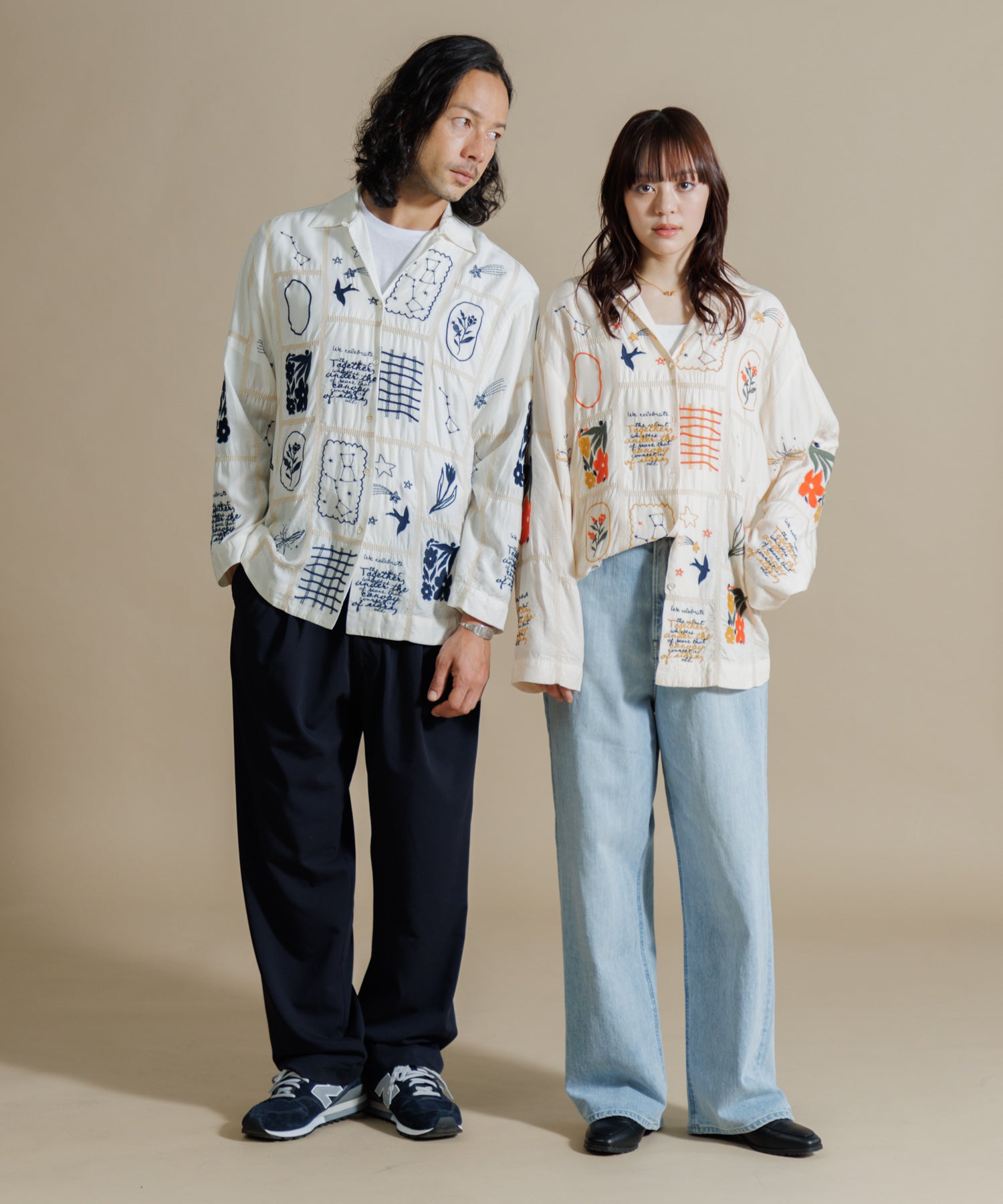 MEN , WOMEN】LEIN パッチワーク刺繍シャツ – AMERICAN RAG CIE