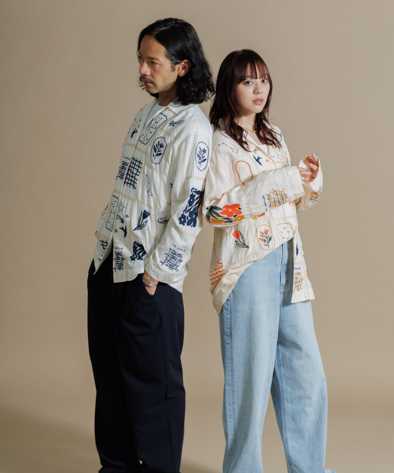 MEN , WOMEN】LEIN パッチワーク刺繍シャツ – AMERICAN RAG CIE