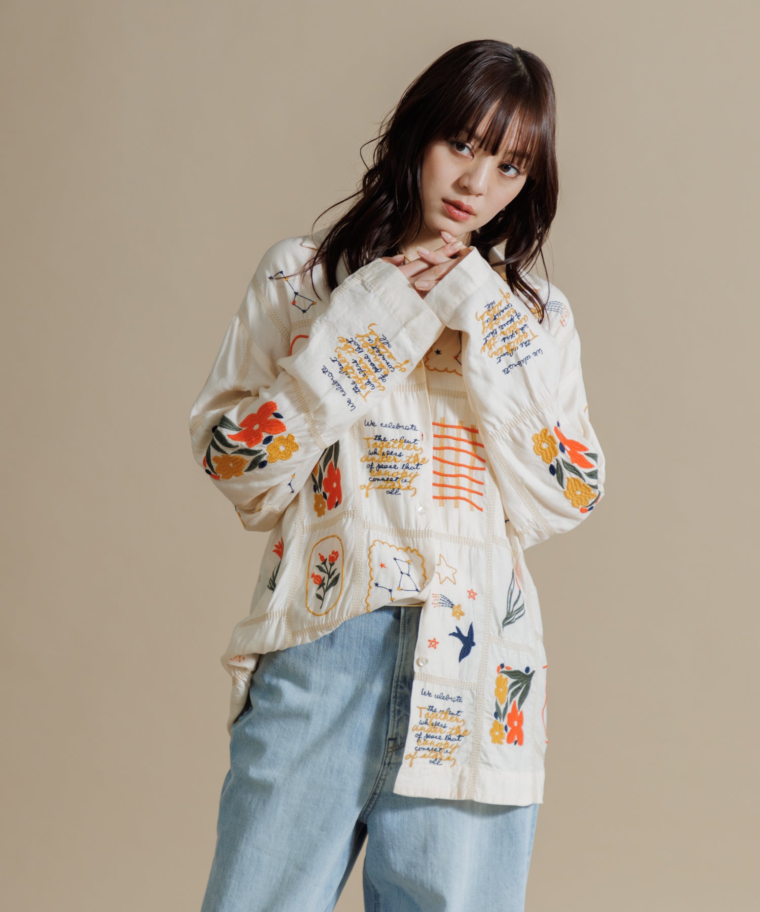 MEN , WOMEN】LEIN パッチワーク刺繍シャツ – AMERICAN RAG CIE
