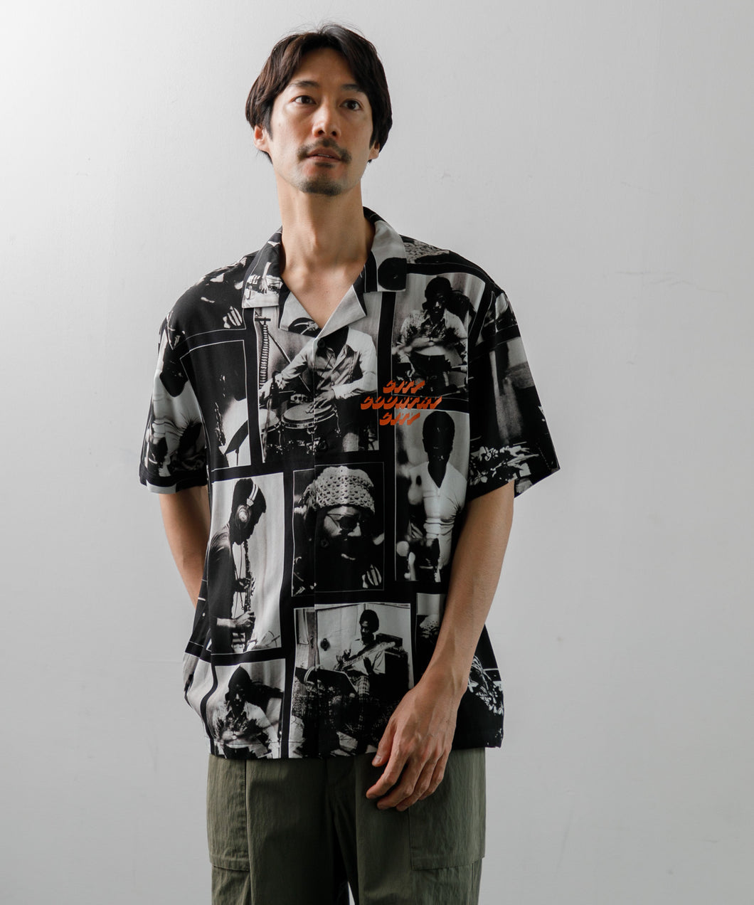 【MEN,WOMEN】CITY COUNTRY CITY × LONNIE LISTON SMITH OPEN COLAR S/S SHIRTS COSMICK FUNK