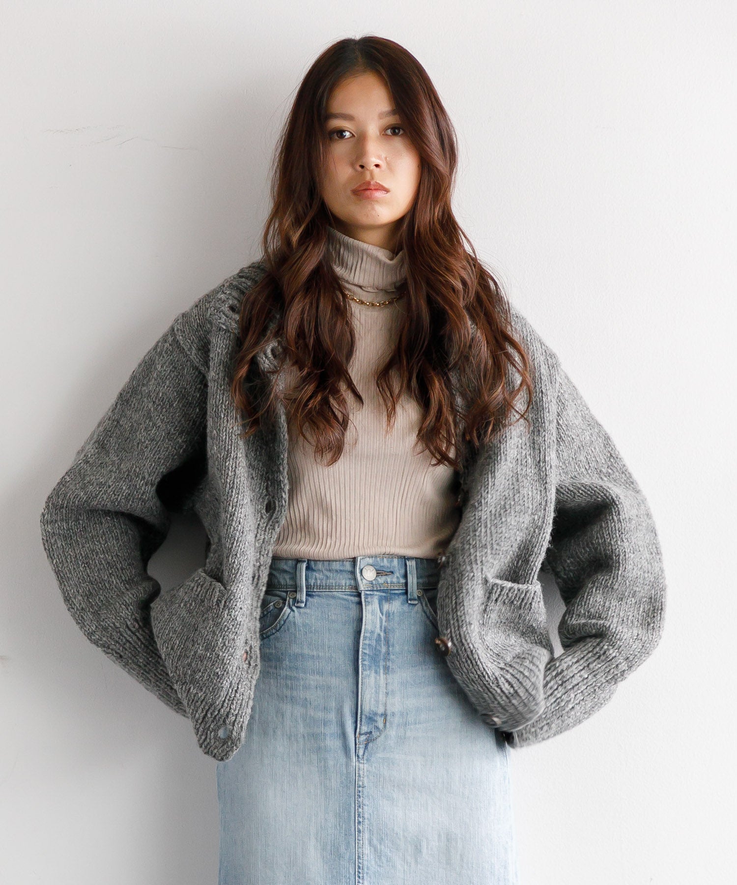 WOMEN】ハイネックニットカーディガン – AMERICAN RAG CIE