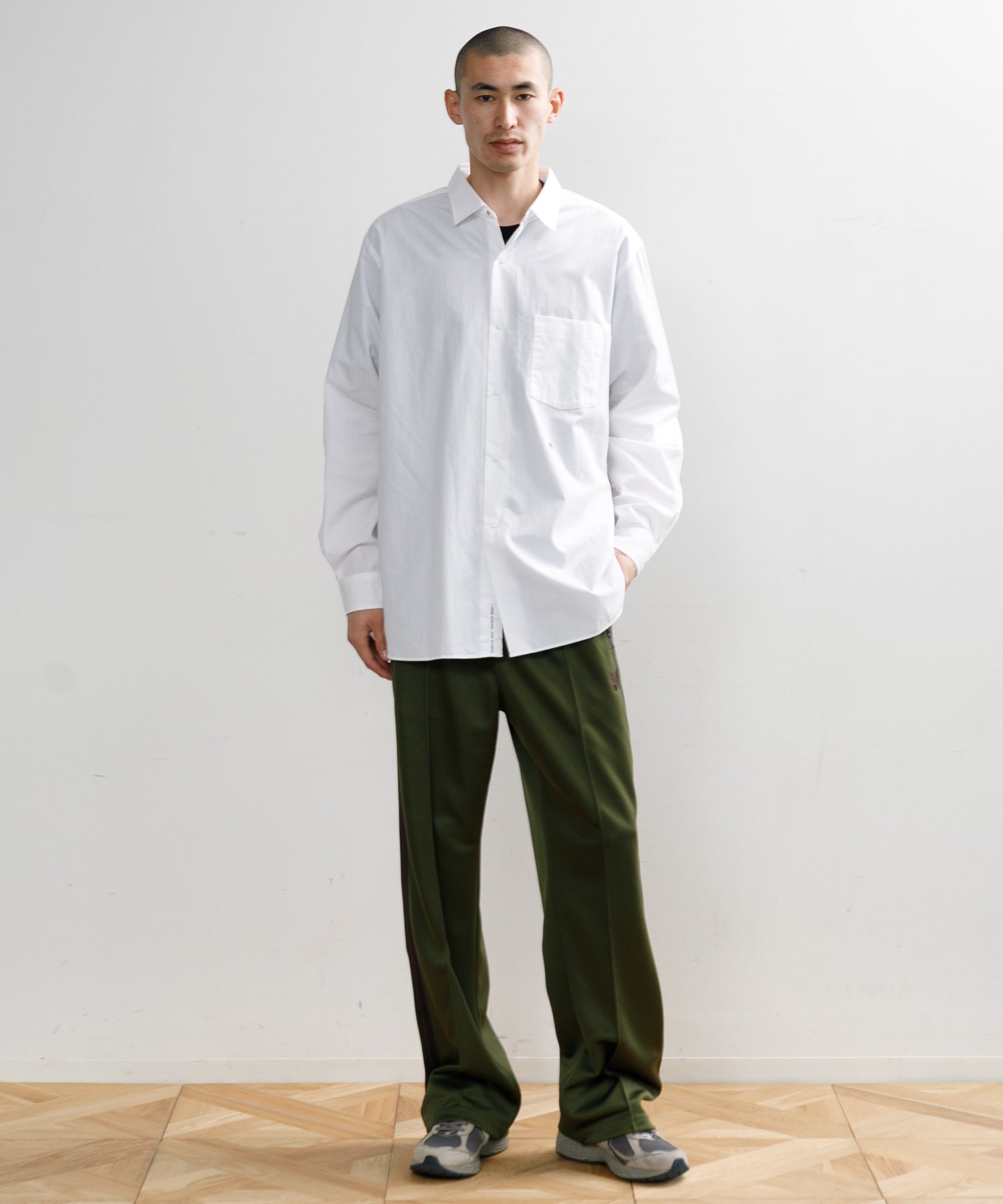 L ナナミカ Cotton Wool Deck Shirt ナチュラルホワイト L ナナミカ Cotton Wool Deck Shirt ナチュラルホワイト