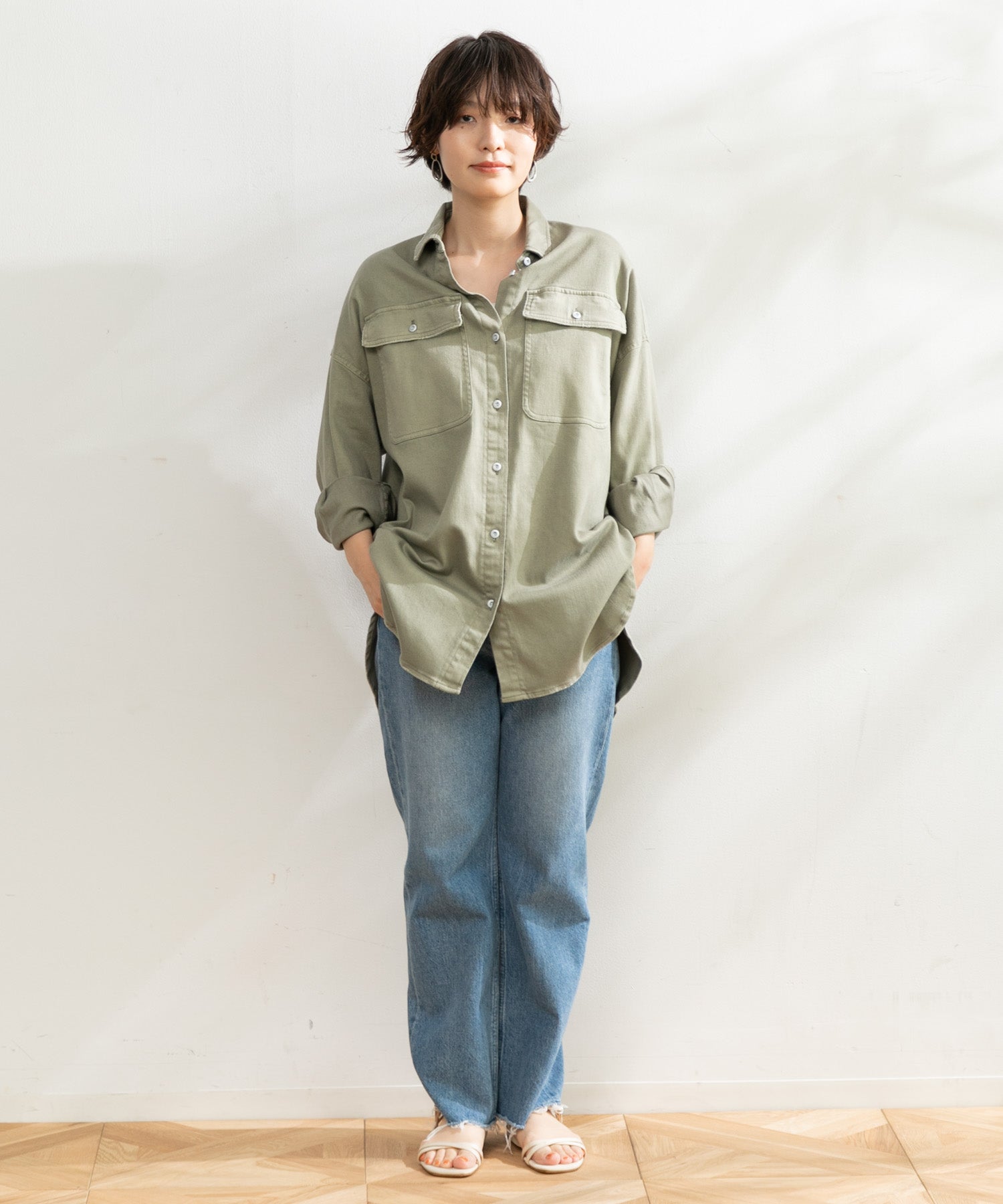 MELROSE CLAIRE｜【Healthy denim/ヘルシーデニム】Almond
