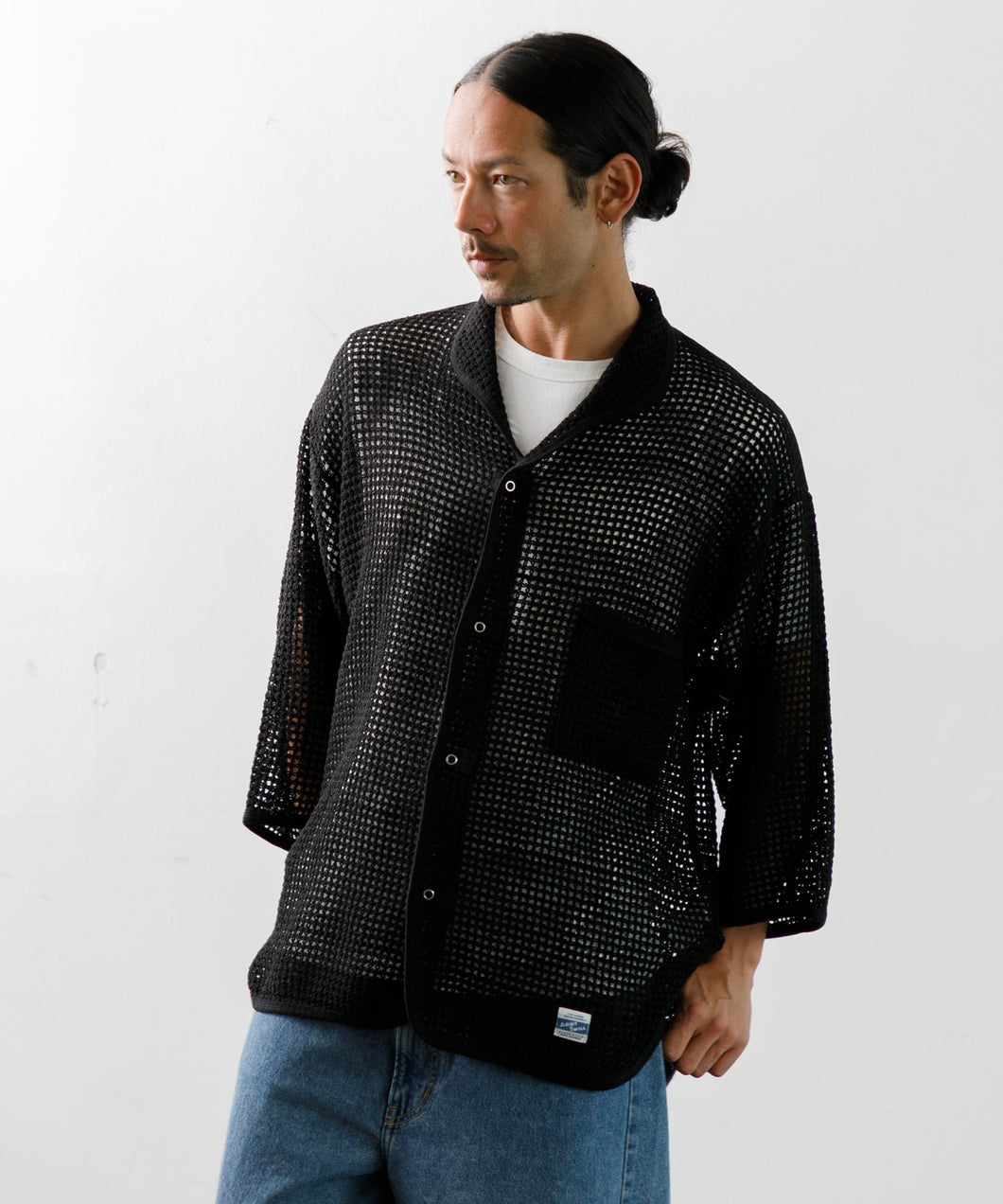 【MEN】ARMY TWILL COTTON MESH SHIRT