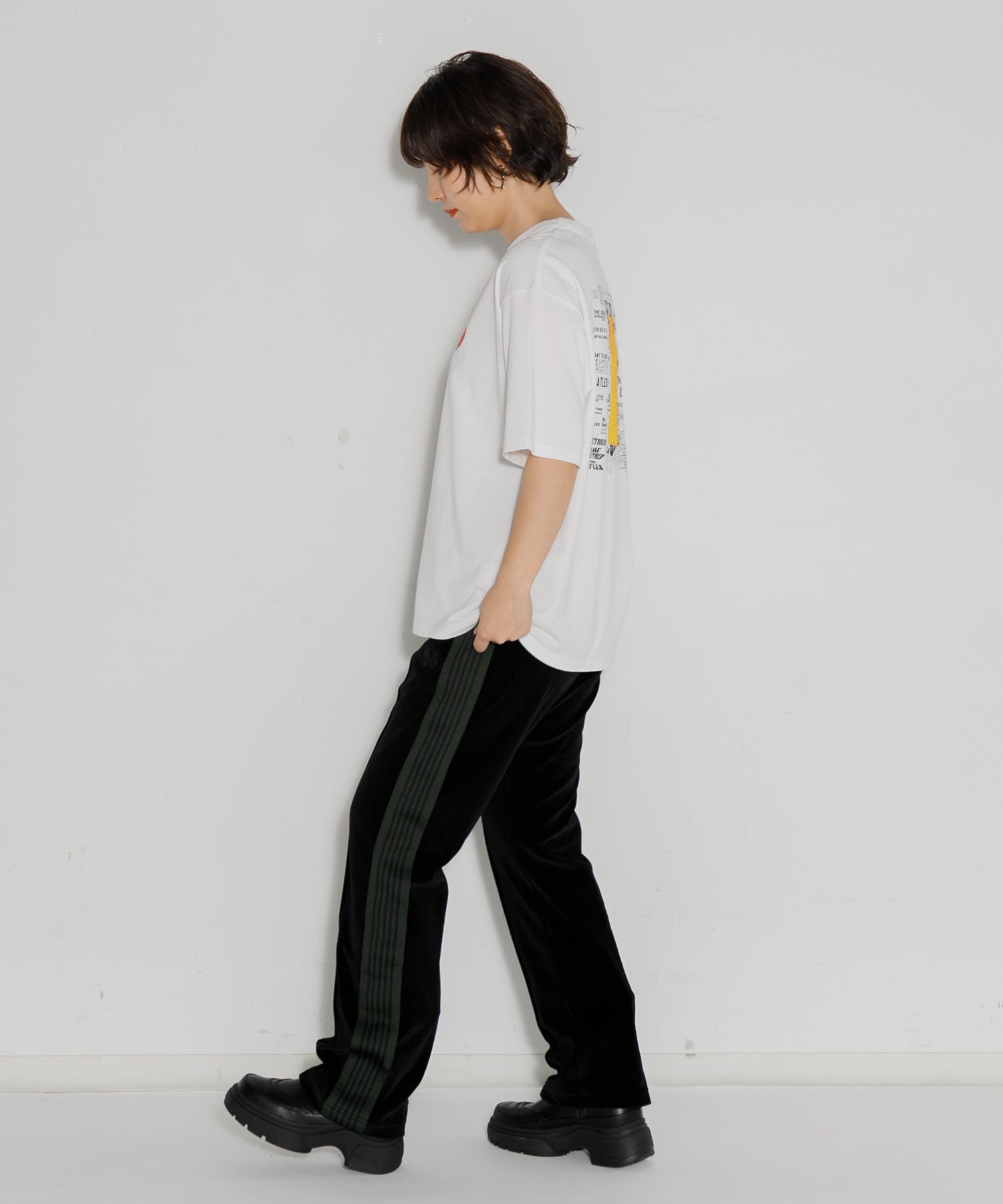 MEN , WOMEN】NEEDLES Narrow Track Pant - C/Pe Velour