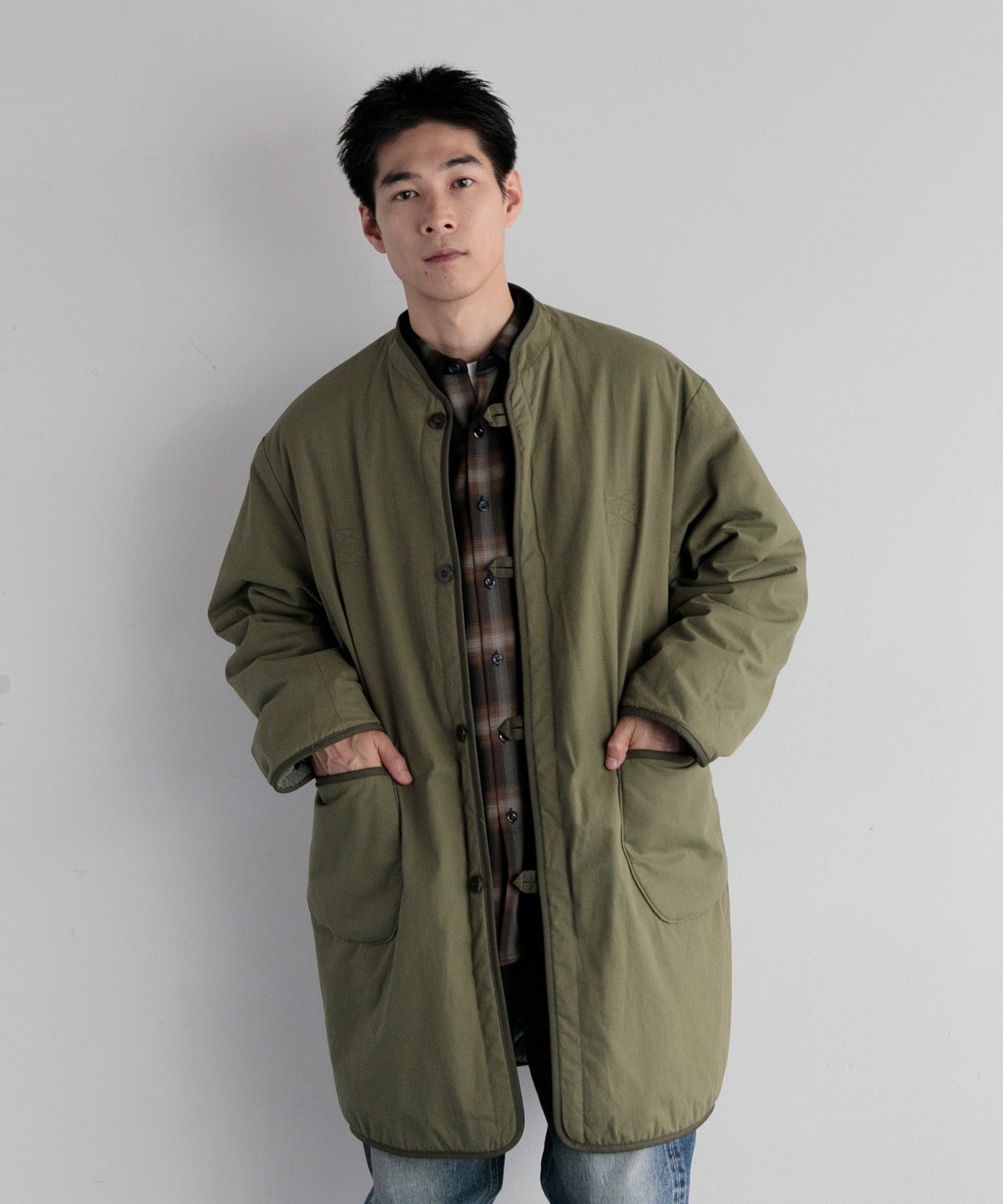 MEN】ARMY TWILL BROKEN TWILL REVERSIBLE COAT – AMERICAN RAG CIE