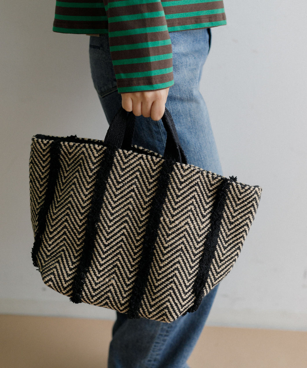 【WOMEN】beej wool woven tote bag