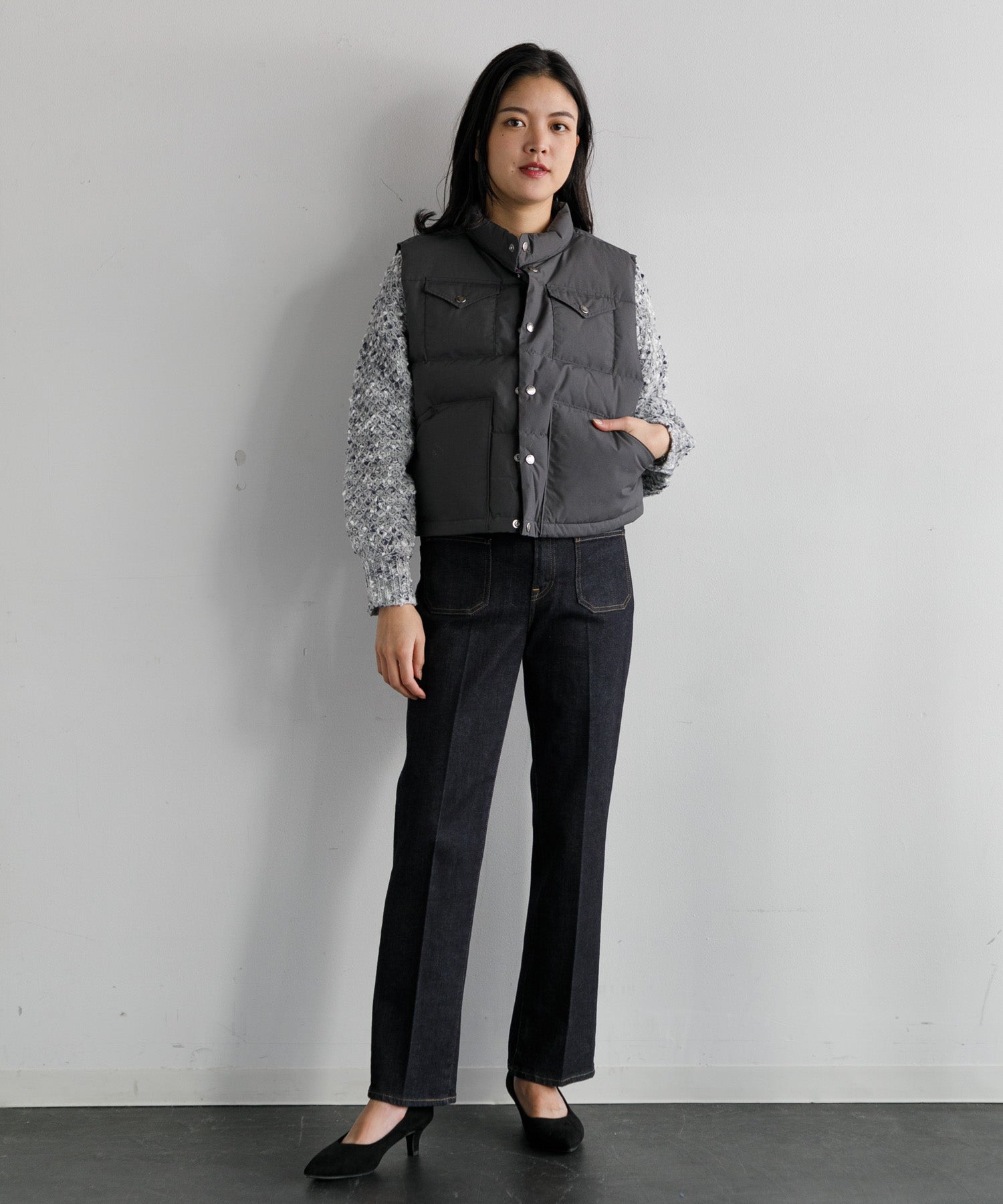 WOMEN】THE NORTH FACE PURPLE LABEL 65/35 Short Sierra Vest