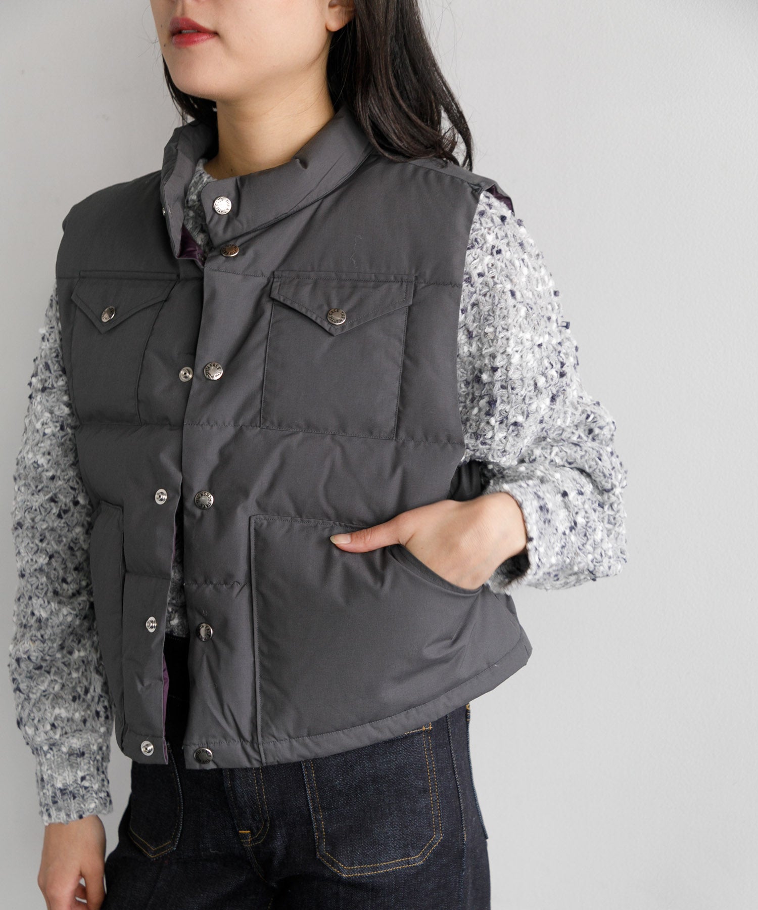 WOMEN】THE NORTH FACE PURPLE LABEL 65/35 Short Sierra Vest