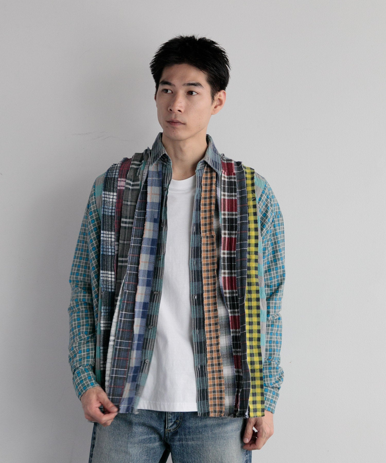 19AW Needles Wide Ribbon Flannel shirtトップス - シャツ