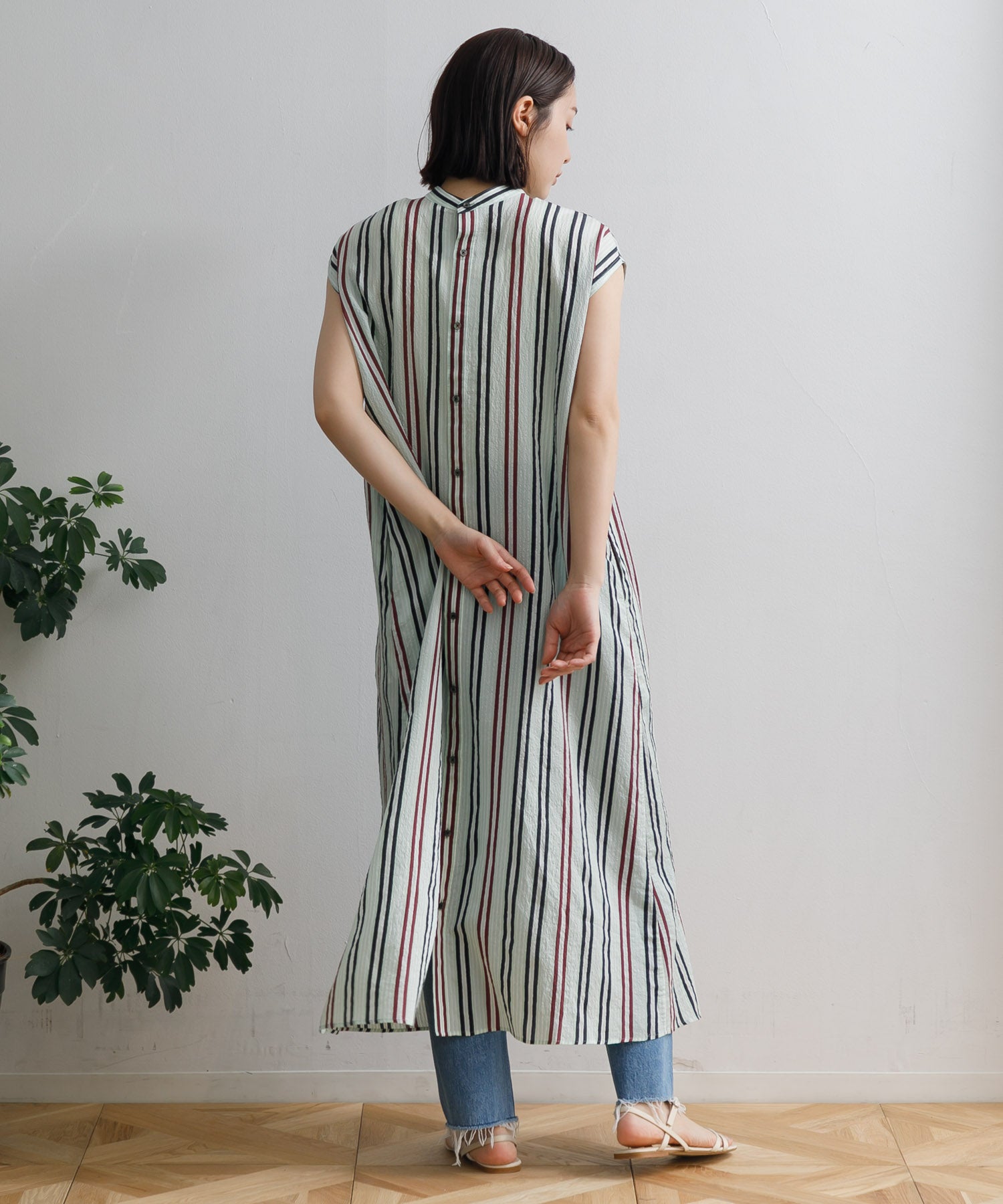 WOMEN】TICCA テンセルストライプ 2WAYワンピース – AMERICAN
