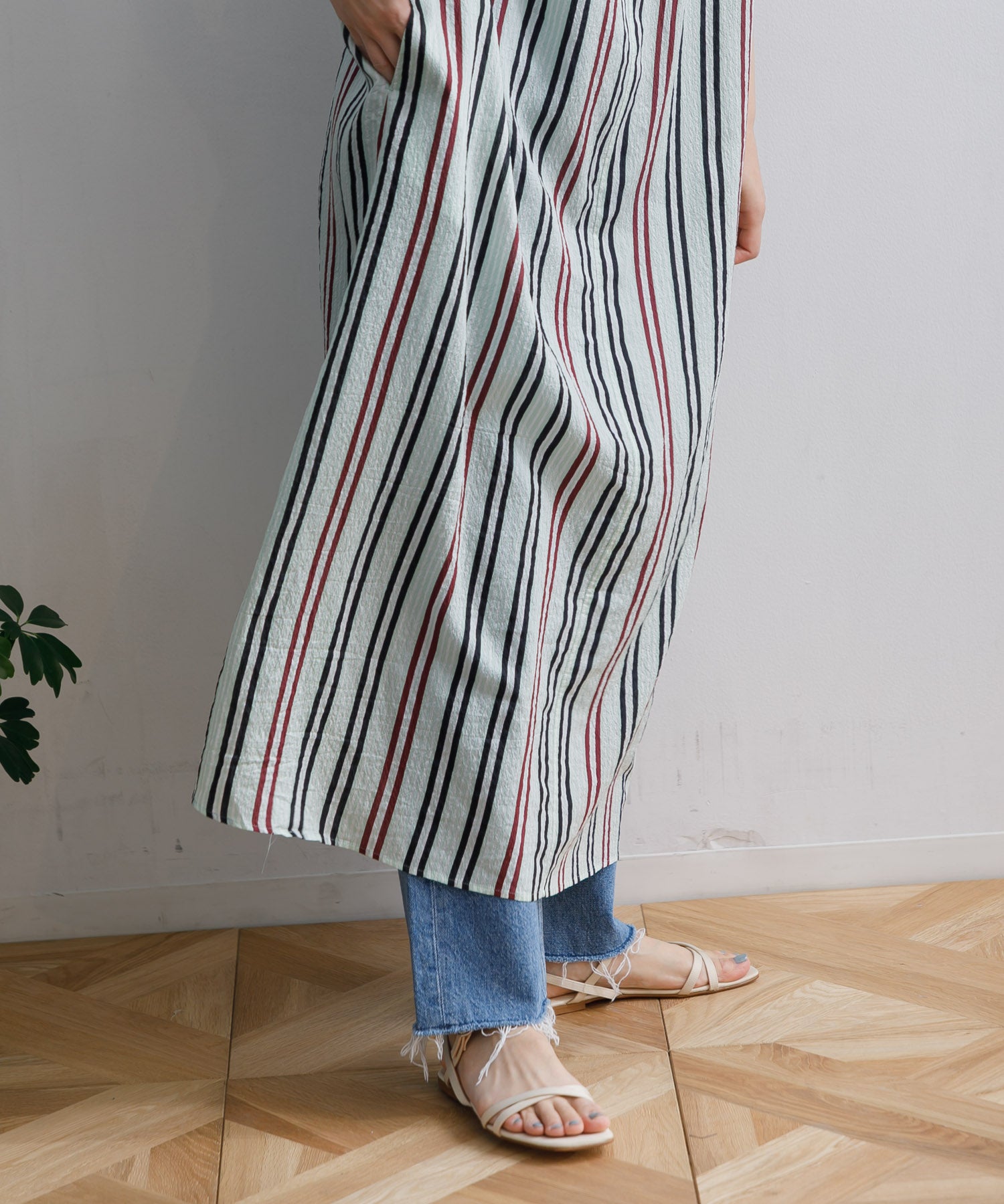 WOMEN】TICCA テンセルストライプ 2WAYワンピース – AMERICAN