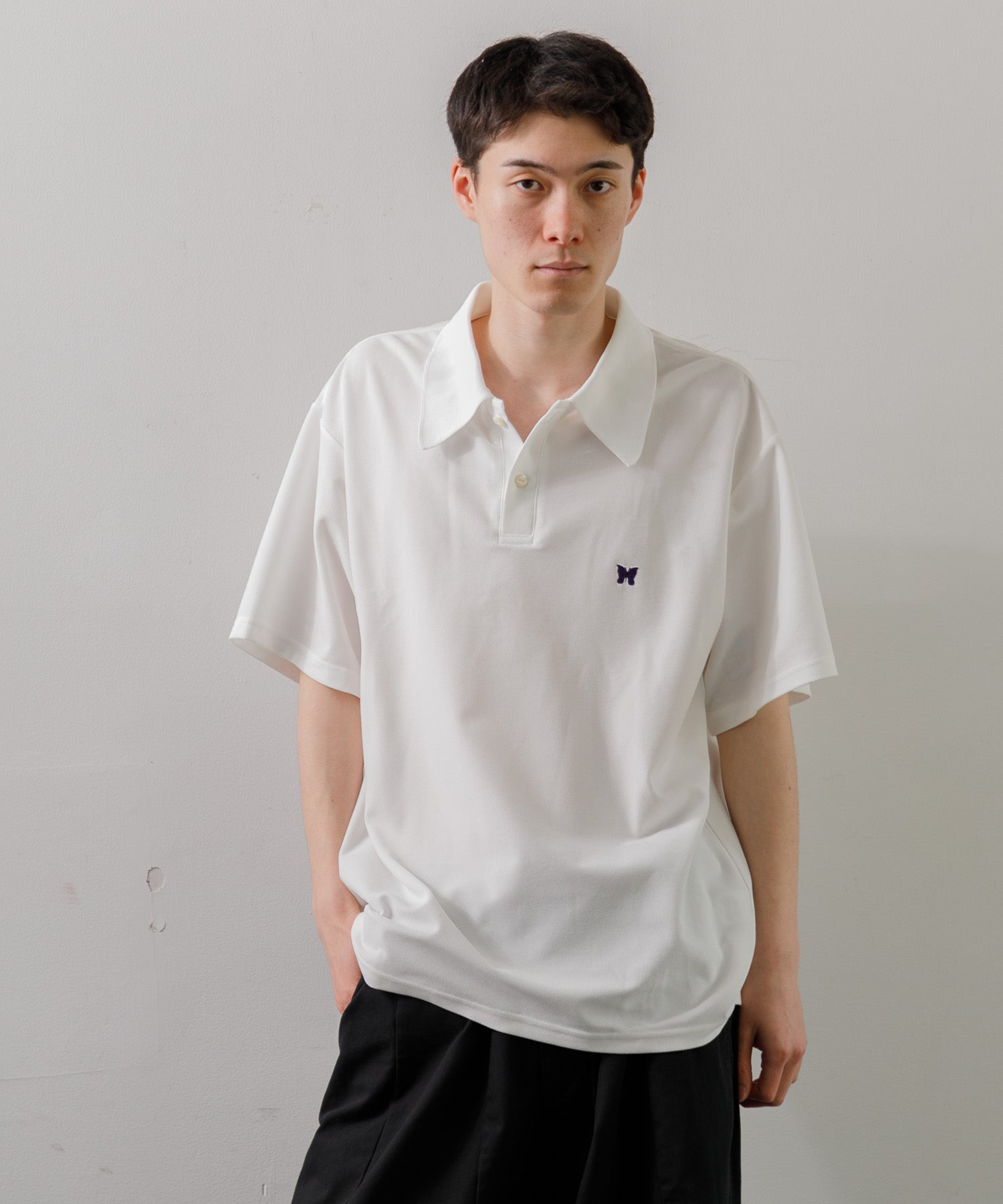 MEN】NEEDLES S/S Polo Shirt - Poly Pique – AMERICAN RAG CIE