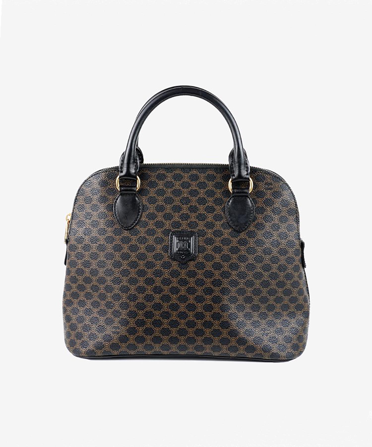 CELINE マカダム柄ボリード型ミニハンドバッグ CELINE(セリーヌ) / オールド/ミニハンドバッグ/マカダム柄
