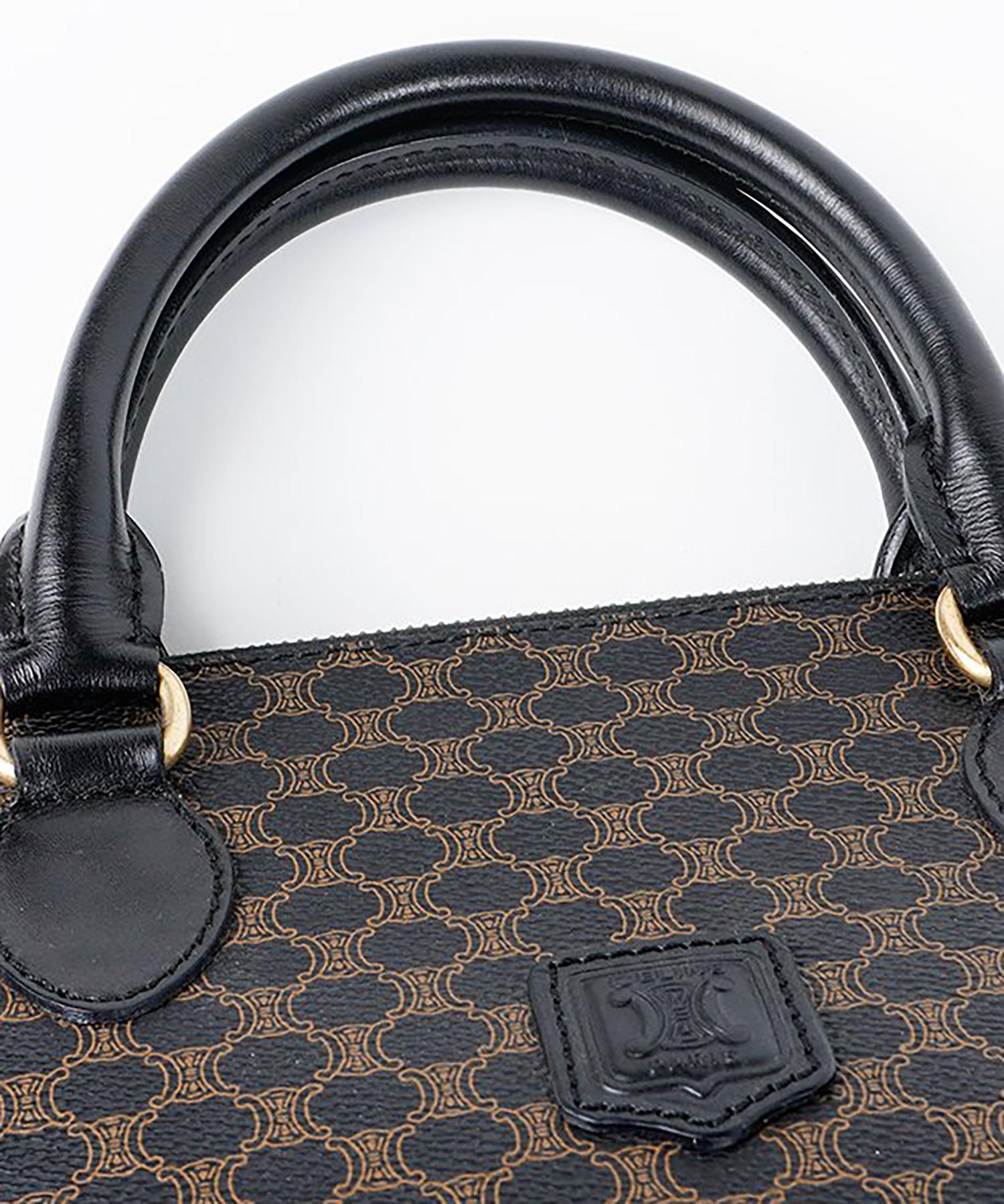 WOMEN】CELINE マカダム柄ボリード型ハンドバッグ DM98/1