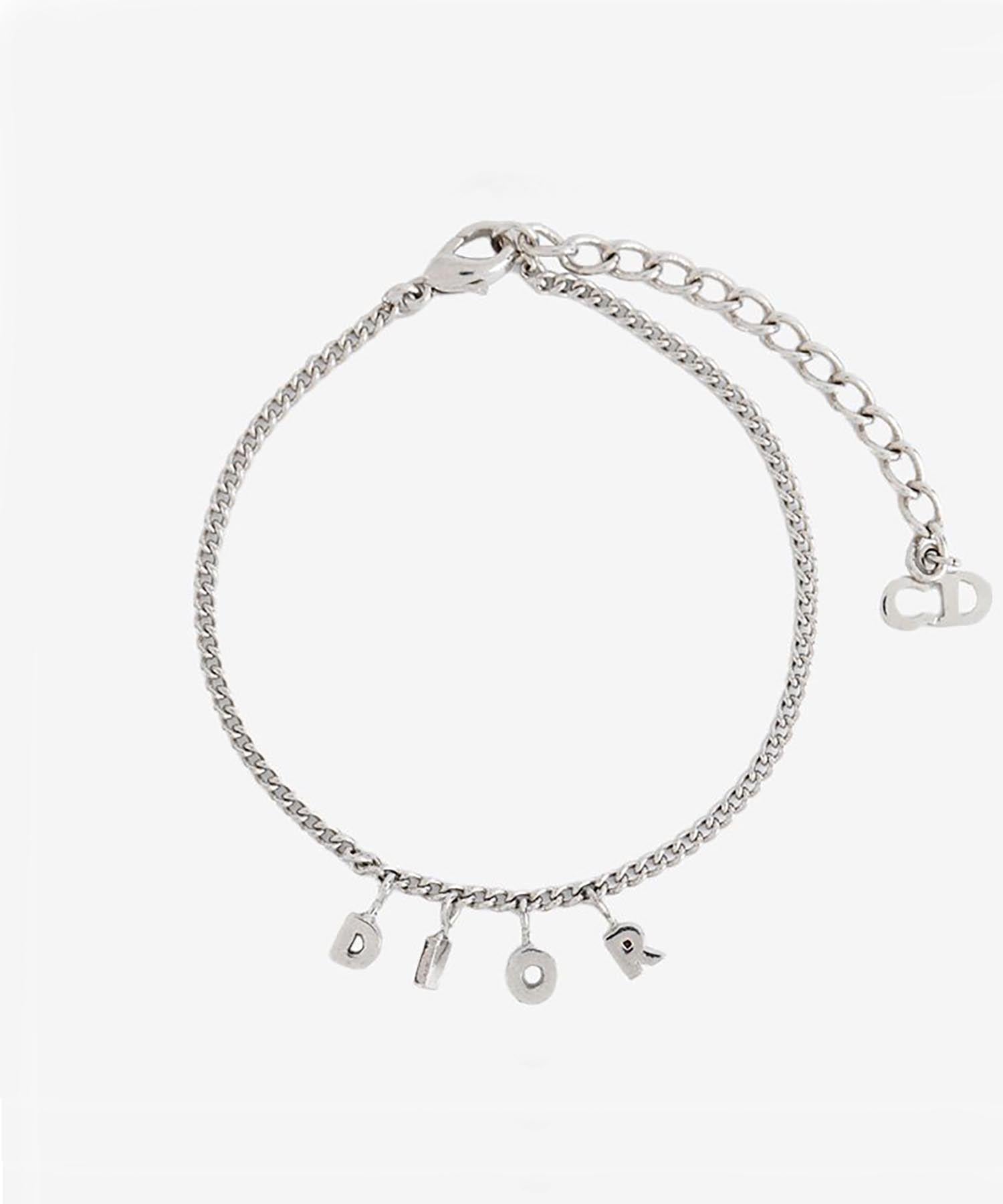 WOMEN】Dior ロゴチャームブレスレット シルバー ヴィンテージ