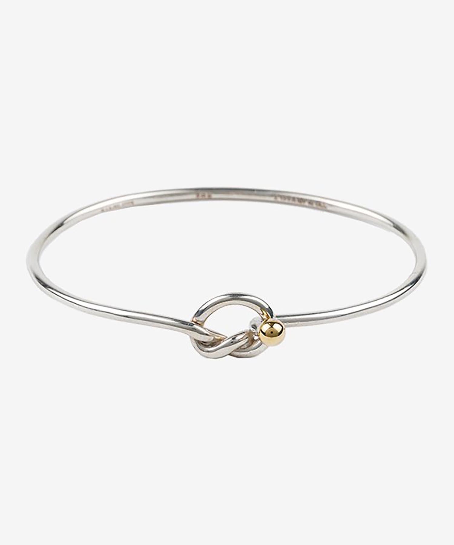 WOMEN】TIFFANY ラブノットバングル シルバー×ゴールド
