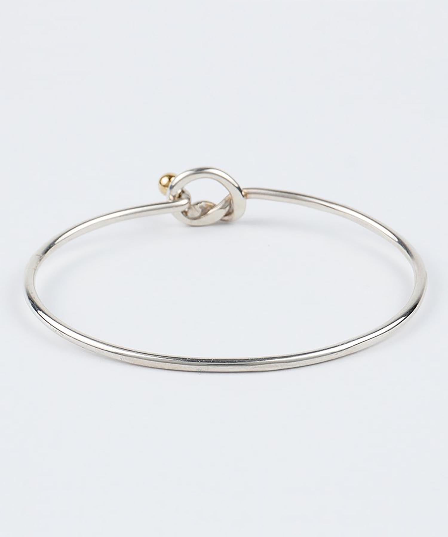 WOMEN】TIFFANY ラブノットバングル シルバー×ゴールド