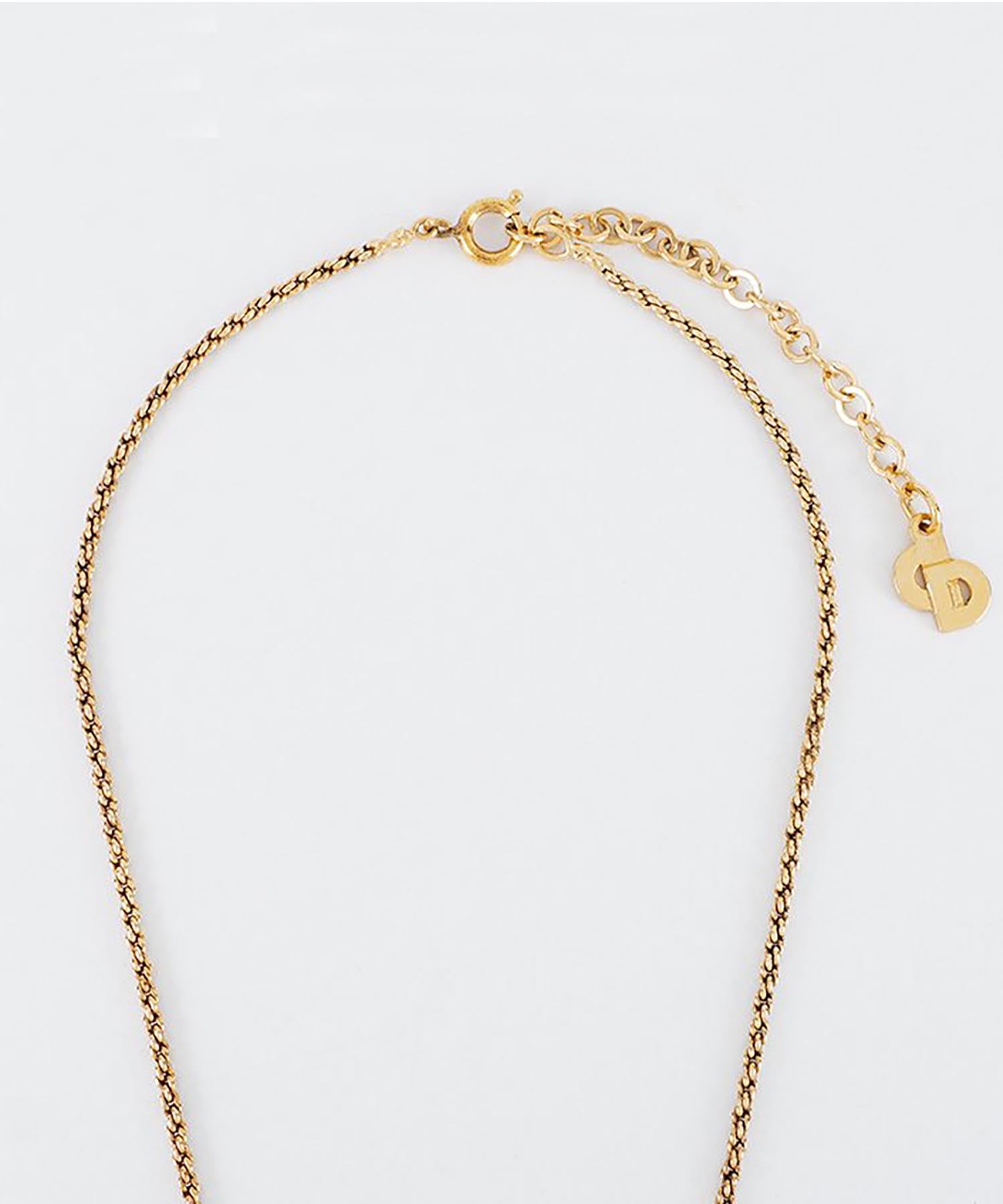 あ*お様 Christian Dior BIJOUX CDロゴサークル ネックレ WOMEN】Dior CDロゴサークルネックレス ゴールド ヴィンテージ