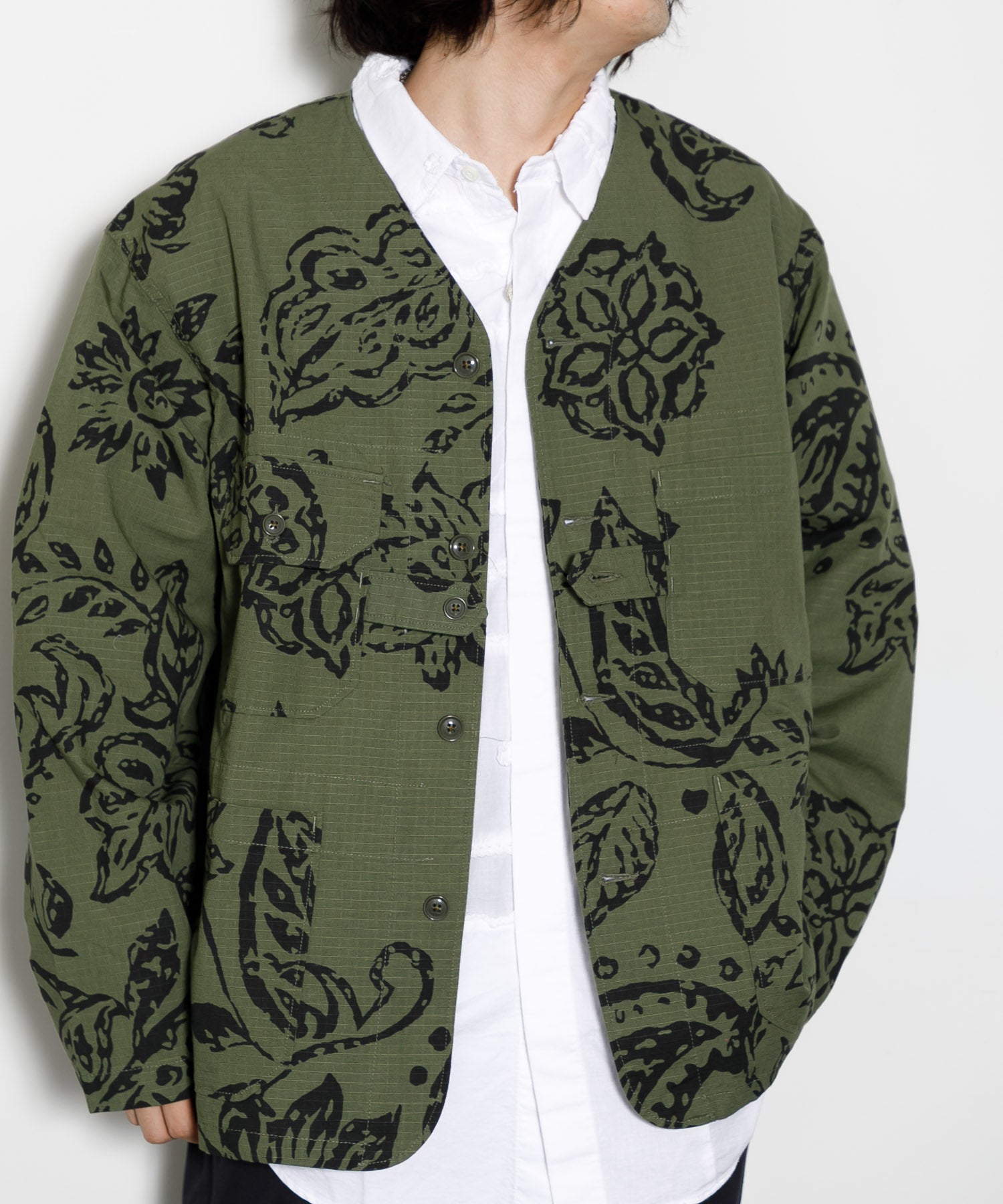 MEN】ENGINEERED GARMENTS Cardigan Jacket - Floral Print Ripstop – AMERICAN  RAG CIE