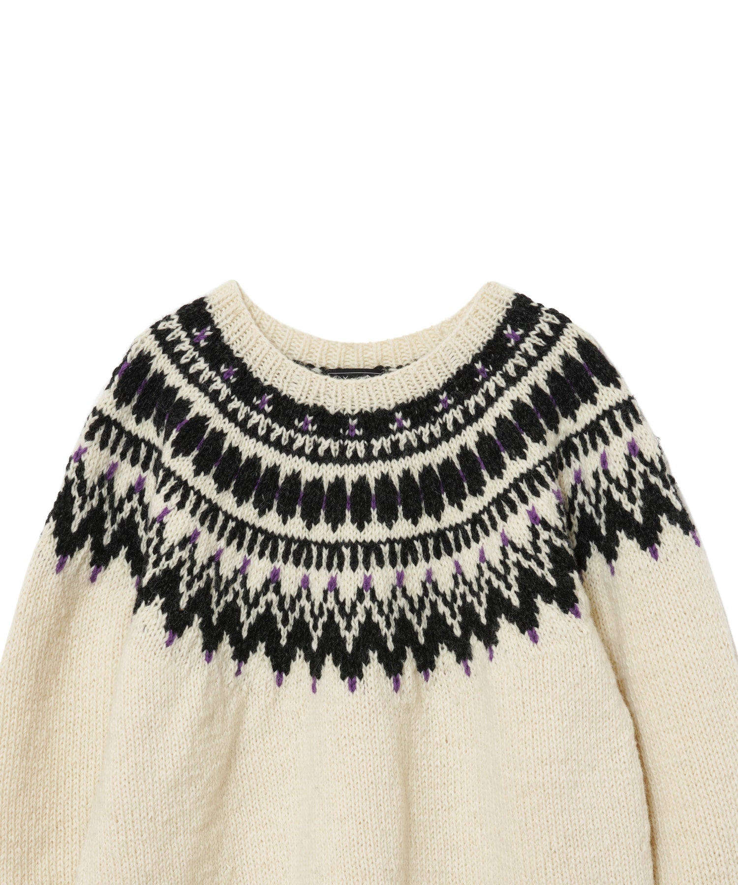 アメリカンラグシー　ノルディッククルーネックニット　ハンドメイド　ウール100 アメリカンラグシー ノルディッククルーネックニット