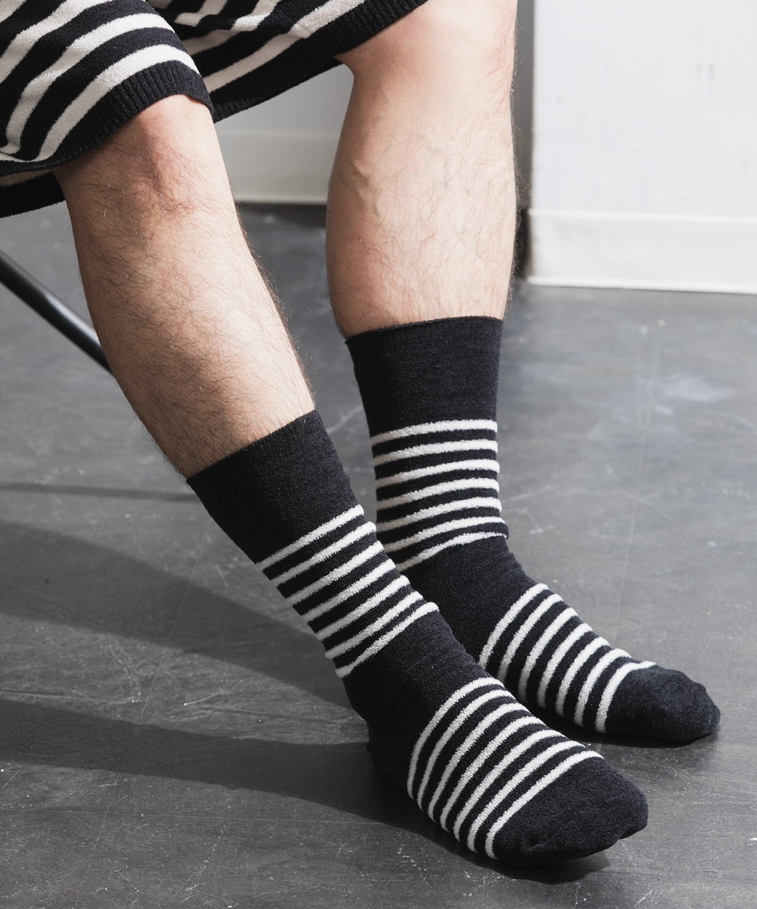 【MEN】nestwell ZELKOVA - BORDER SOCKS MENS -
