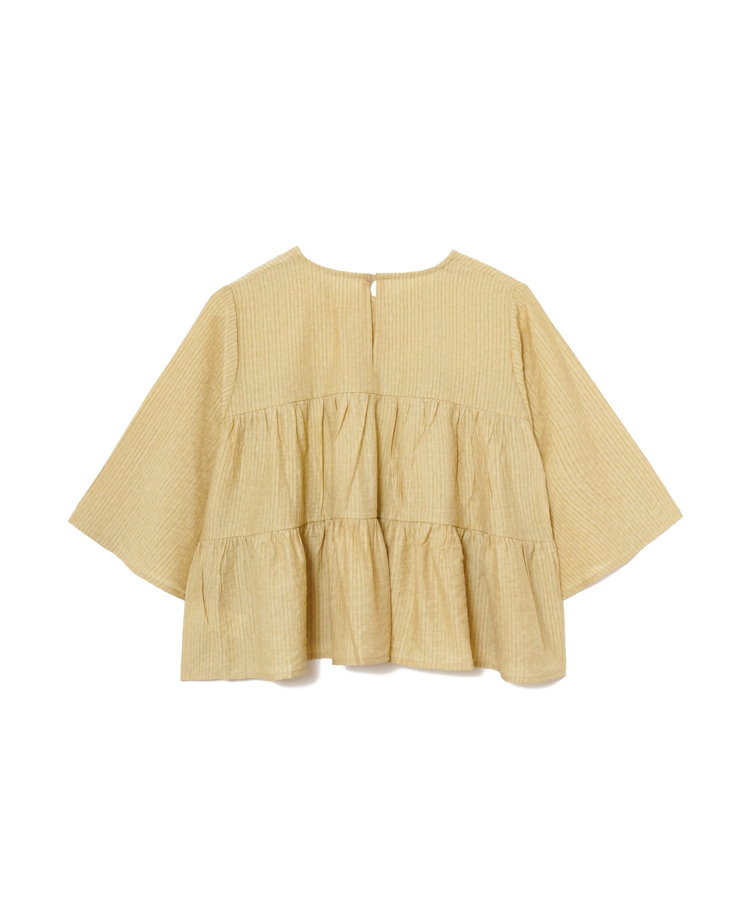 【極美品】Curensology / シアーティアードブラウス / ホワイト 極美品】Curensology / シアーティアードブラウス / ホワイト