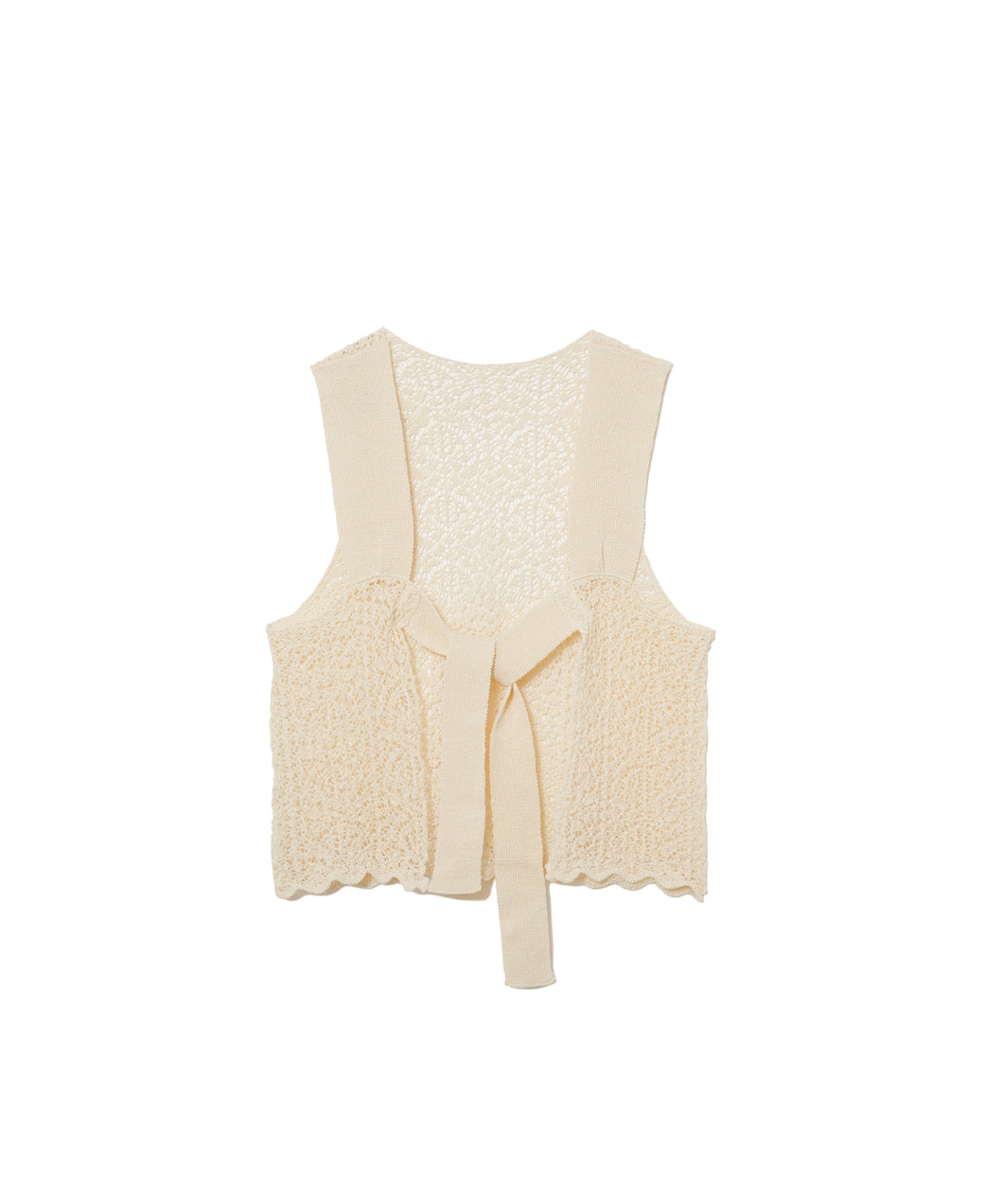 【WOMEN】enrica PAPER YARN LACE KNIT 2WAY VEST