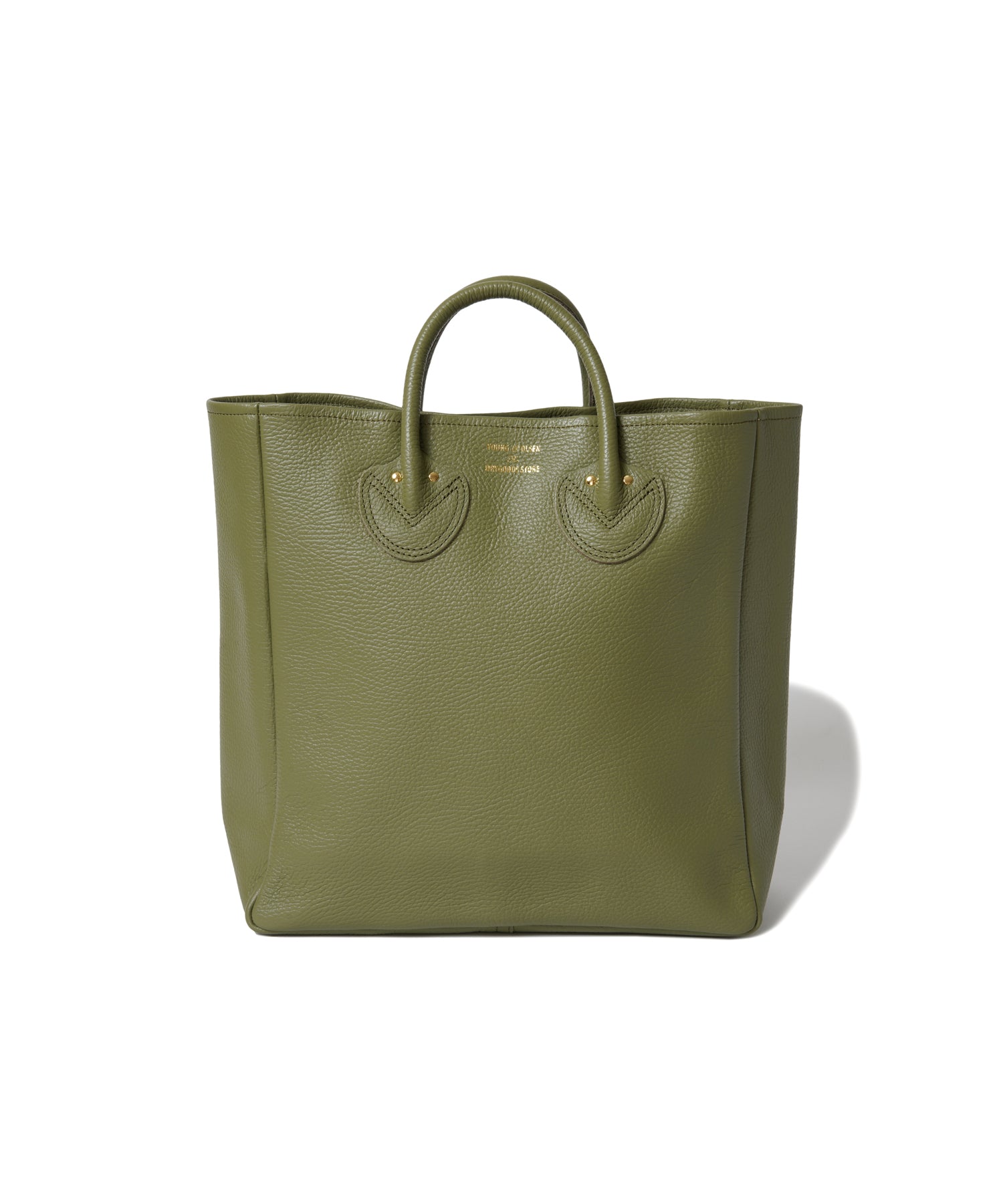 【WOMEN】YOUNG u0026 OLSEN TDS Embossed Leather TOTE M ライトオリーブ / Free