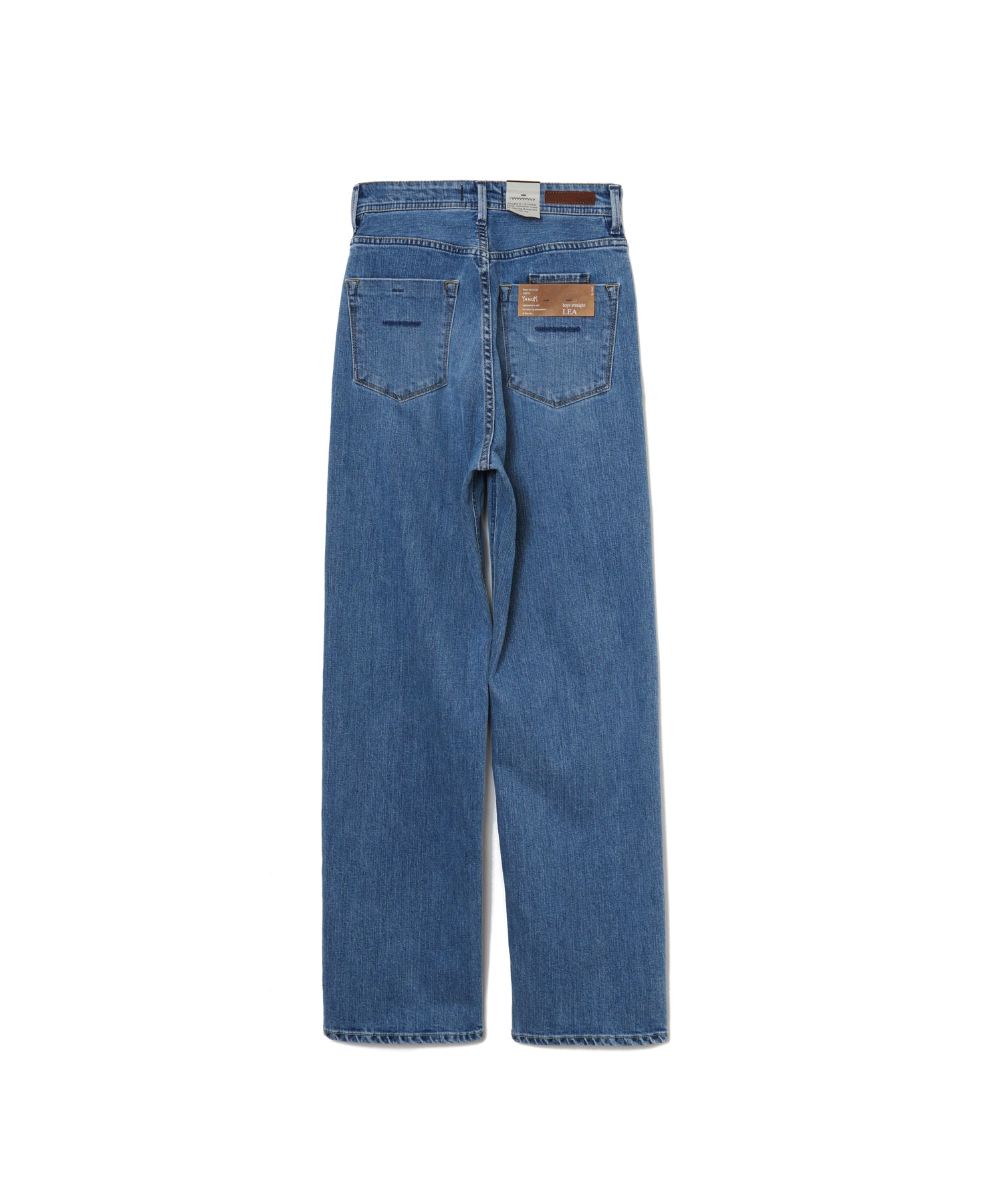 YANUK IENA別注 カットオフストレートデニム LEA 24 BLK WOMEN